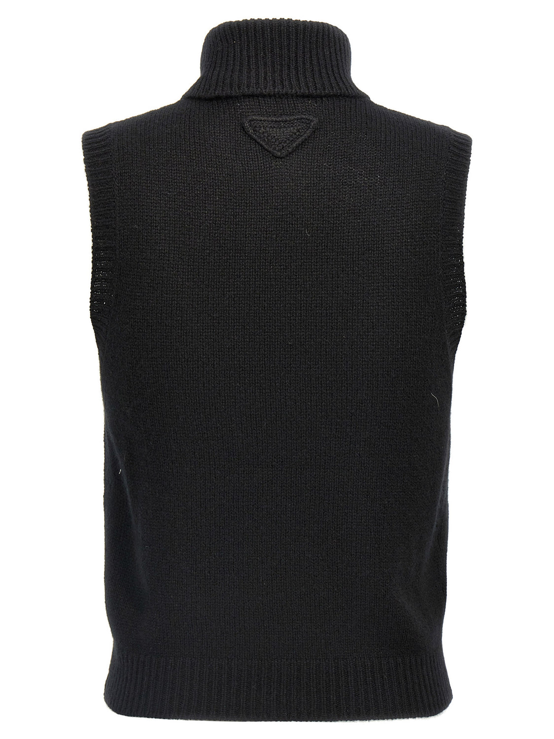 Black Cashmere Sleeveless Jacket