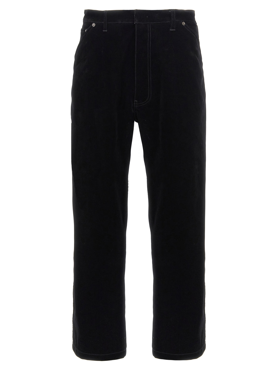 Black Cotton Casual Pants
