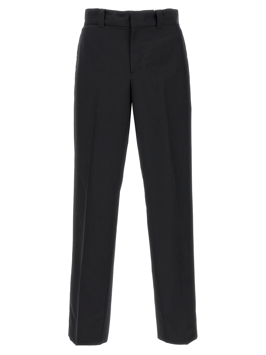 Black Virgin Wool Casual Pants