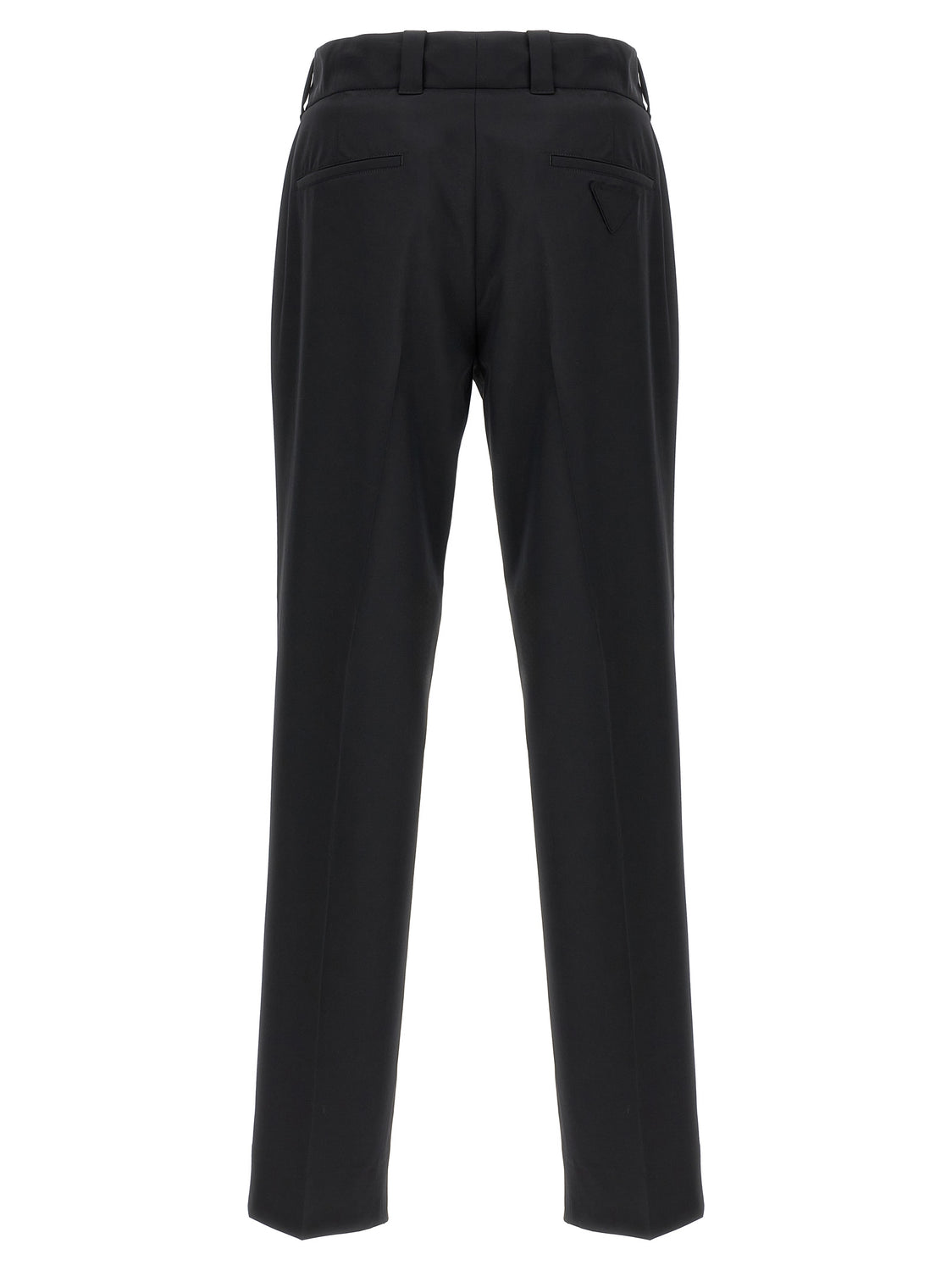 Black Virgin Wool Casual Pants