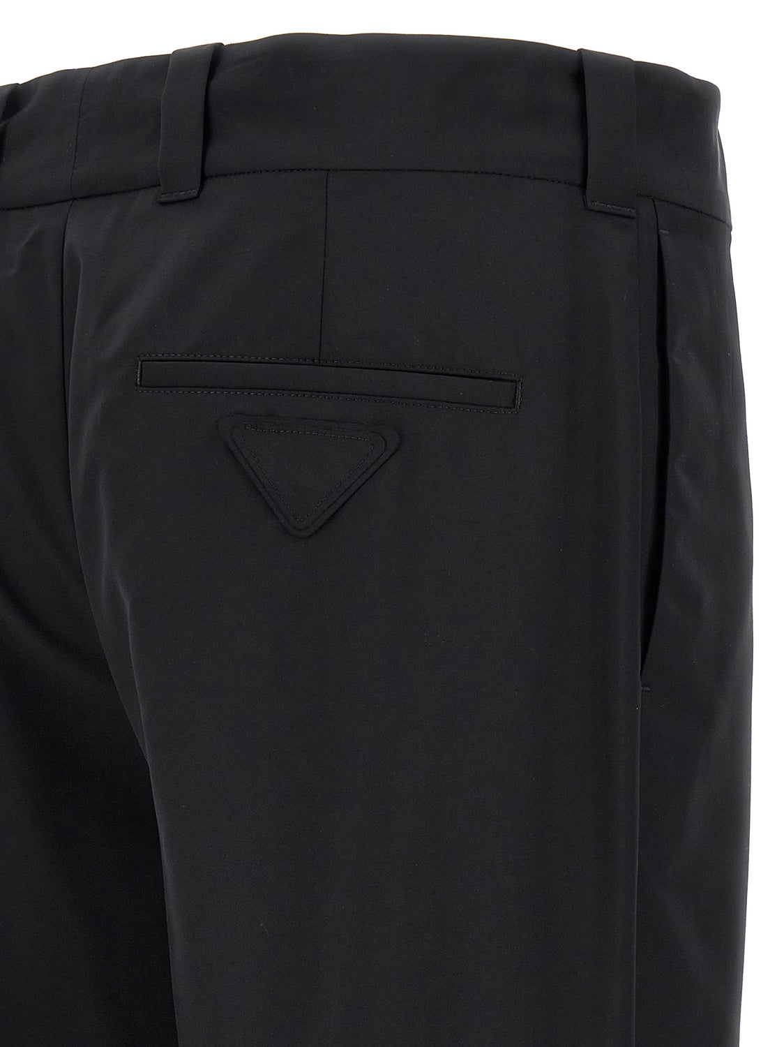 Black Virgin Wool Casual Pants