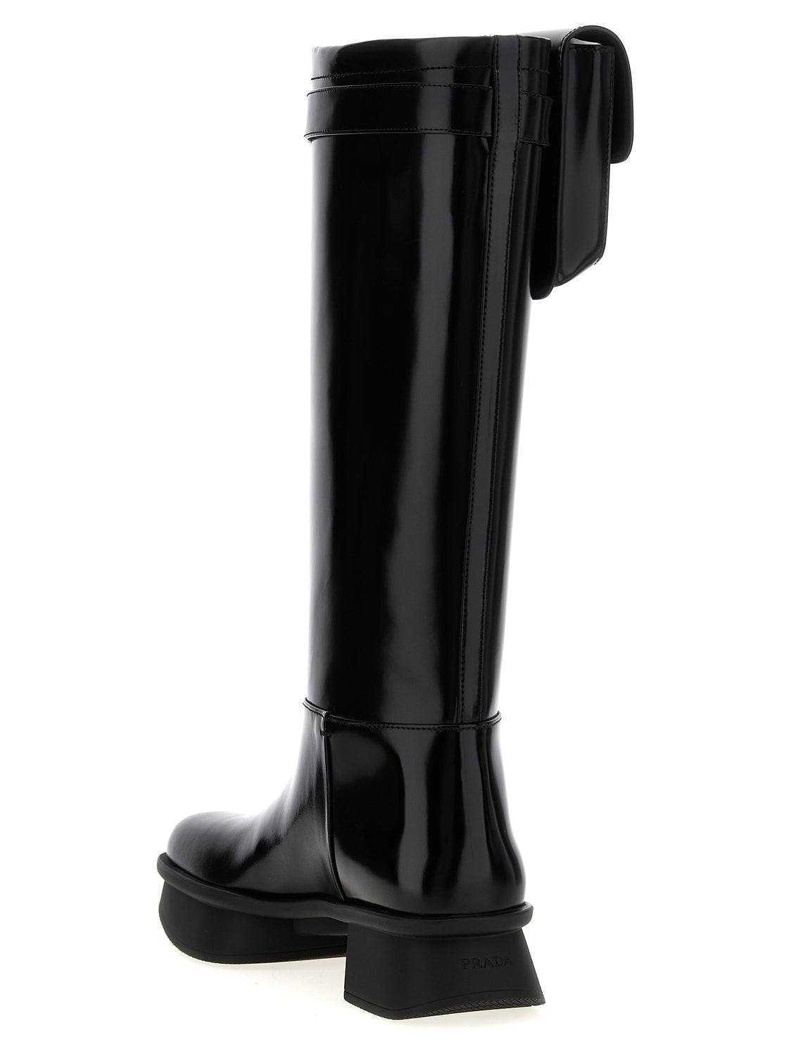 Black Calfskin Over The Knee