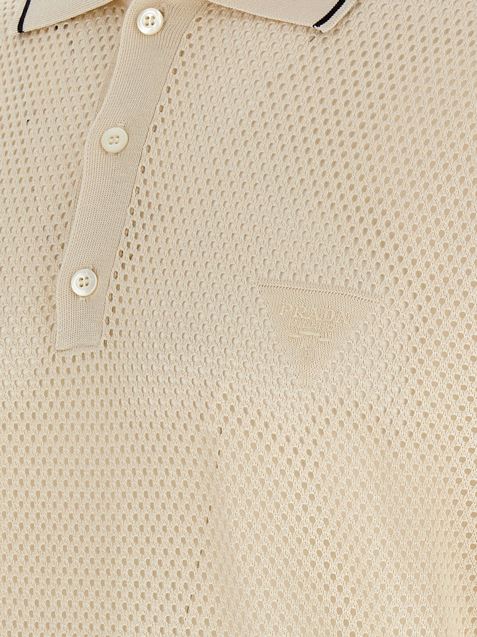 White Silk Polo Shirt