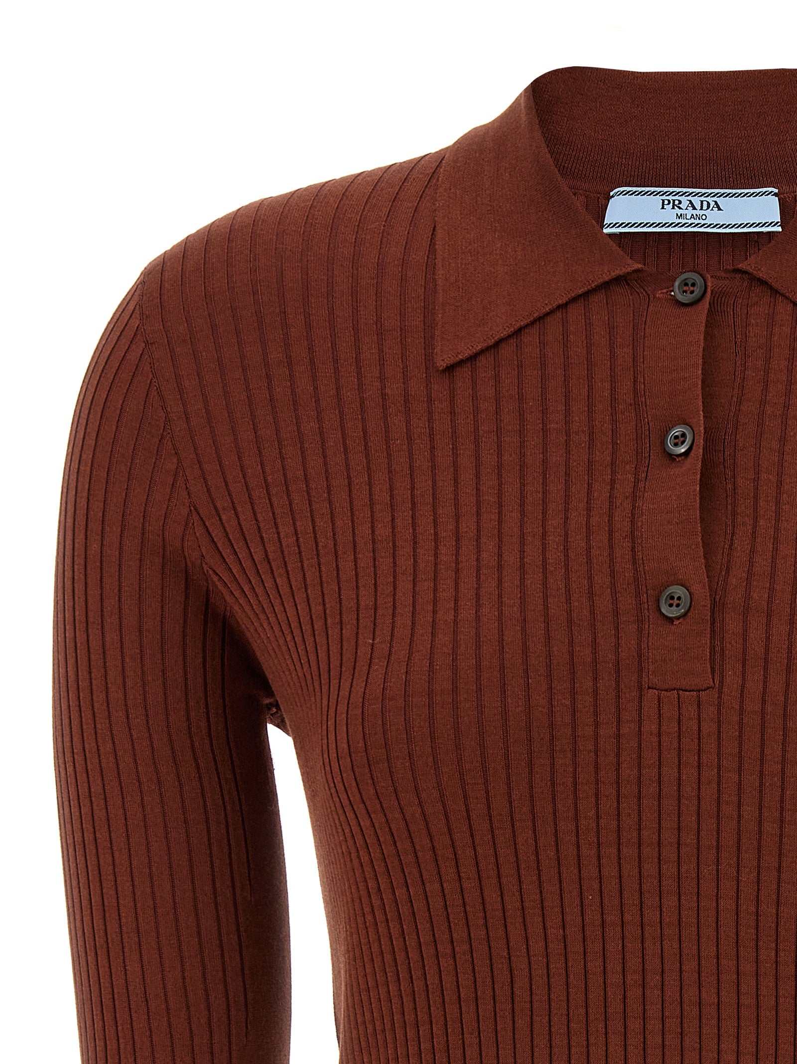 Brown Cotton Polo Shirt