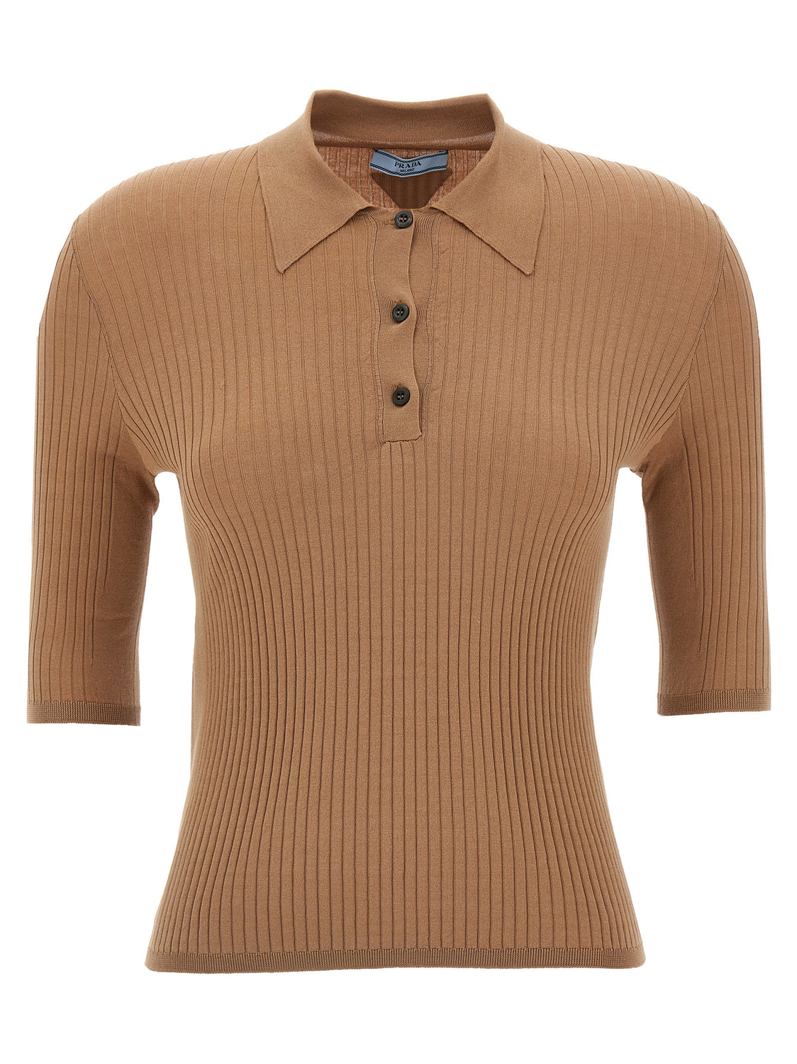 Beige Cotton Polo Shirt