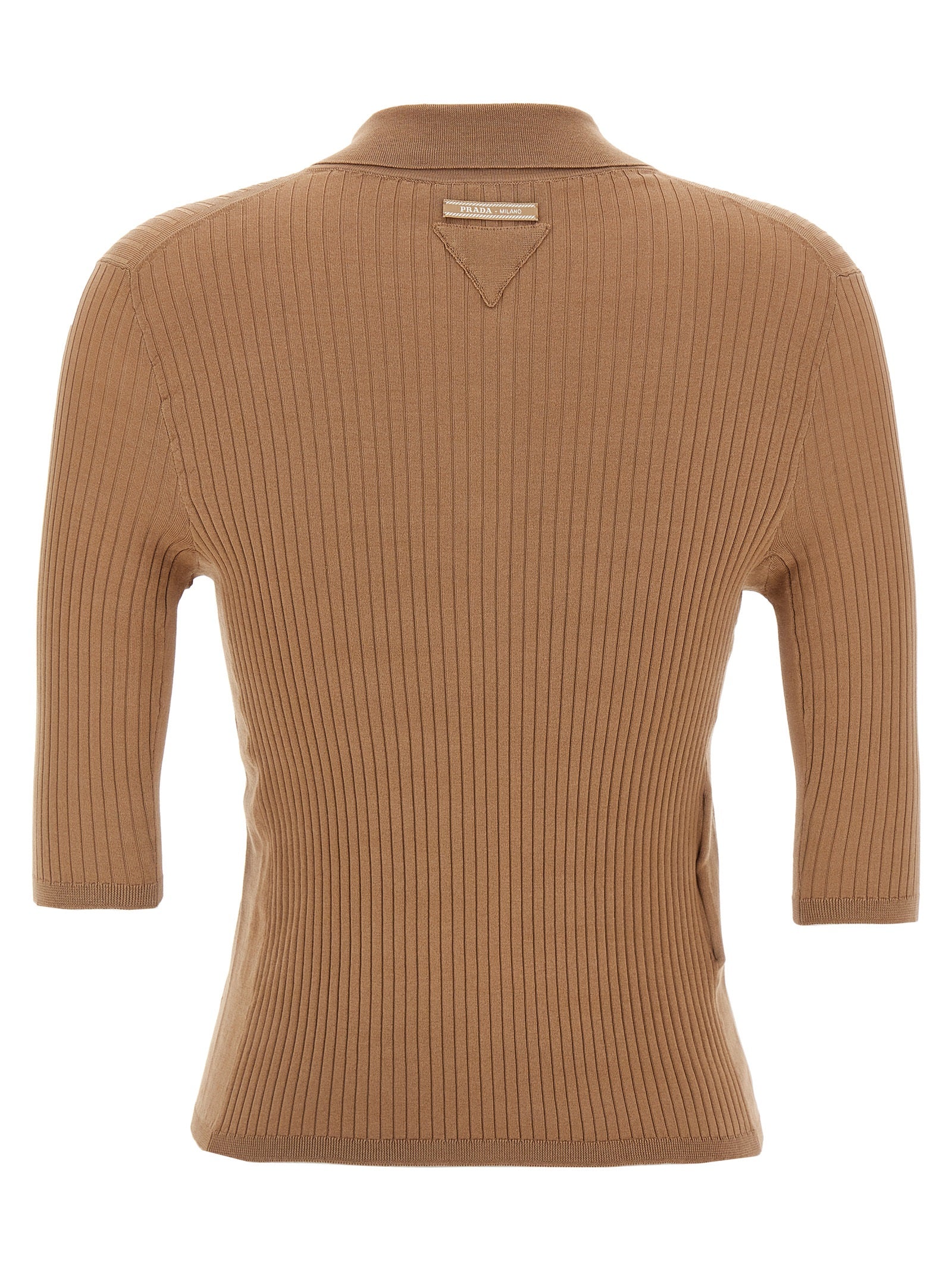 Beige Cotton Polo Shirt