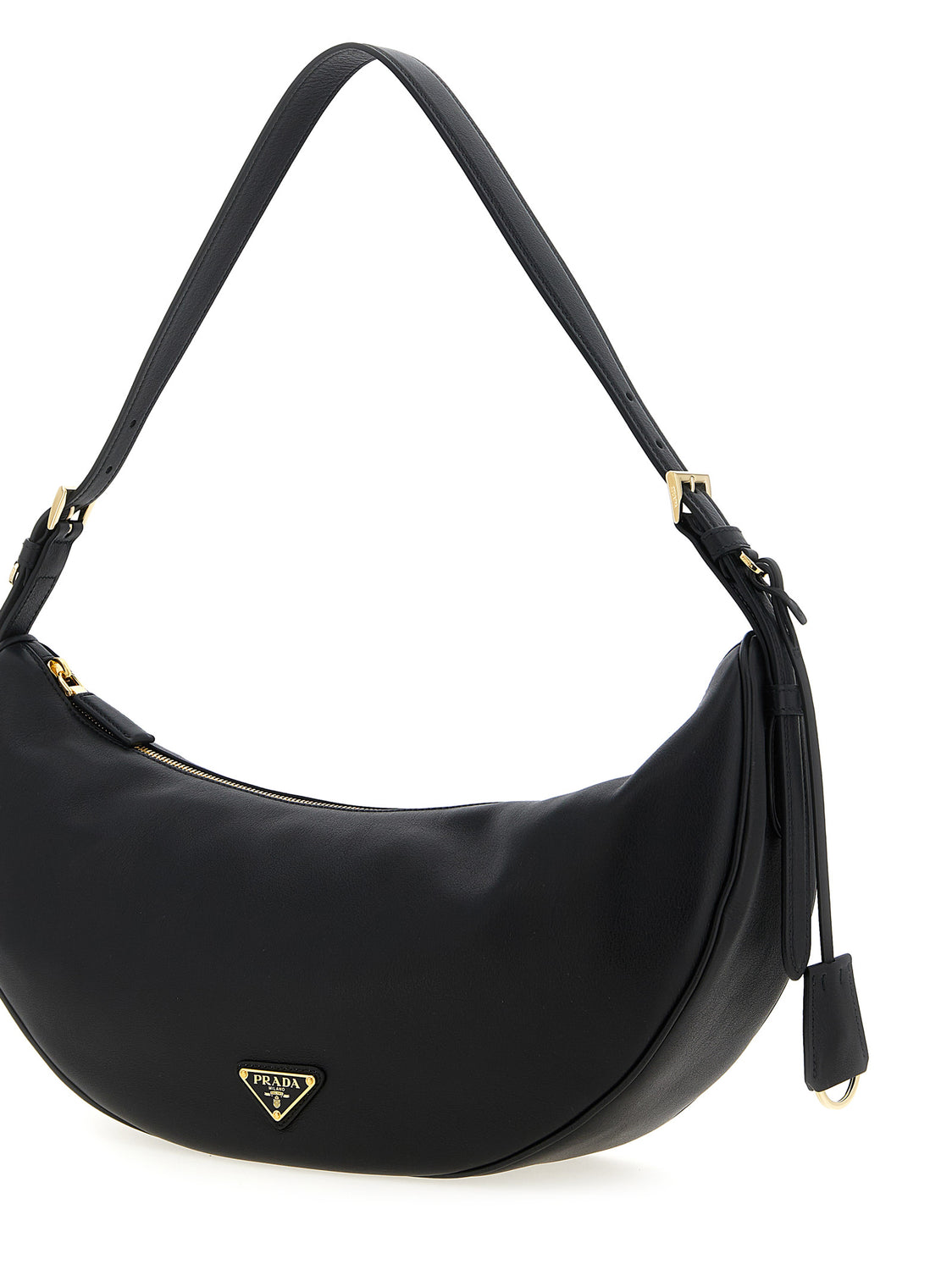 Black Calfskin Shoulder Bag
