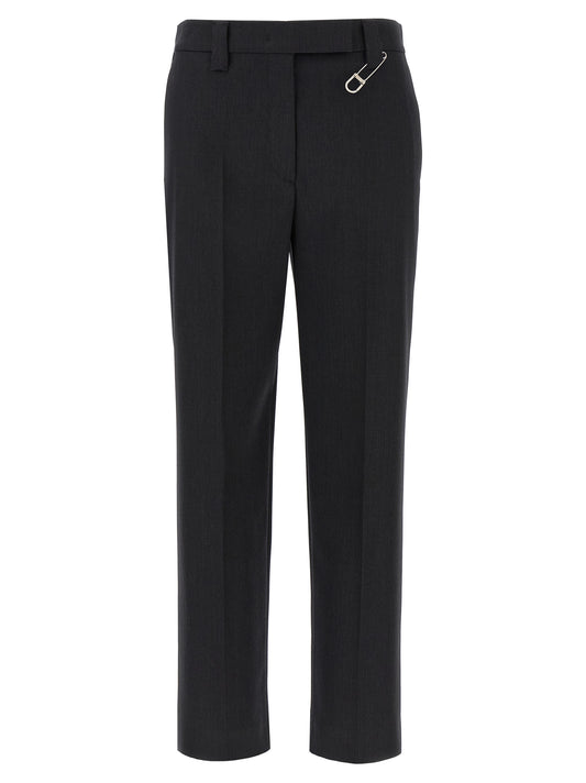 Gray Virgin Wool Dress Pants