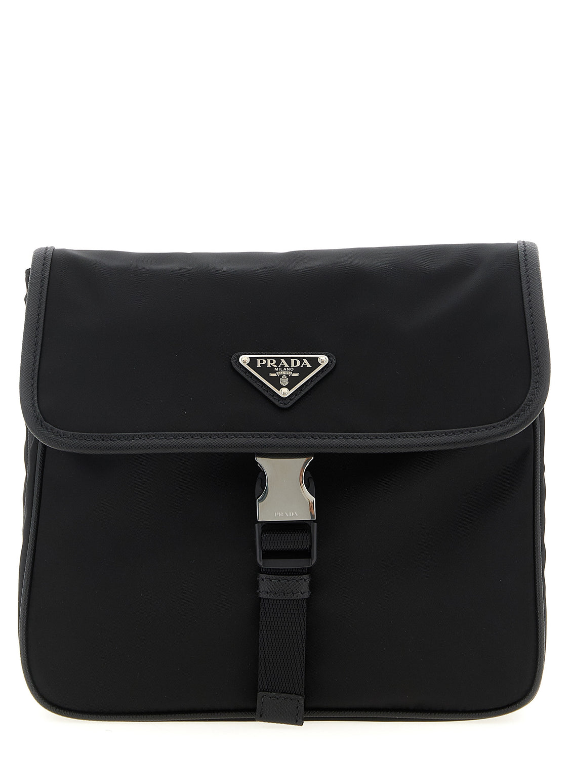 Black Recycled Polyamide Crossbody Bag