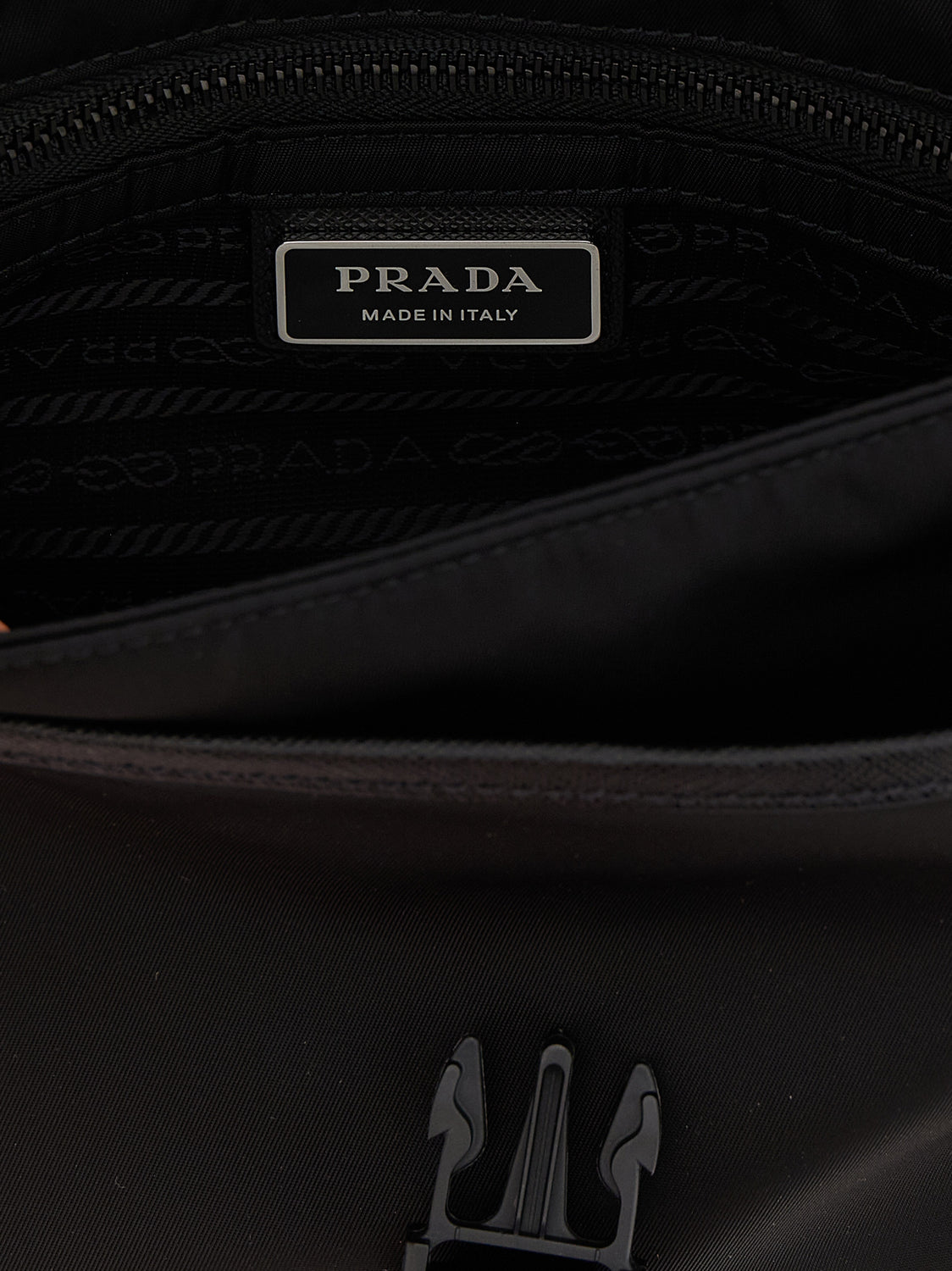 Black Recycled Polyamide Crossbody Bag
