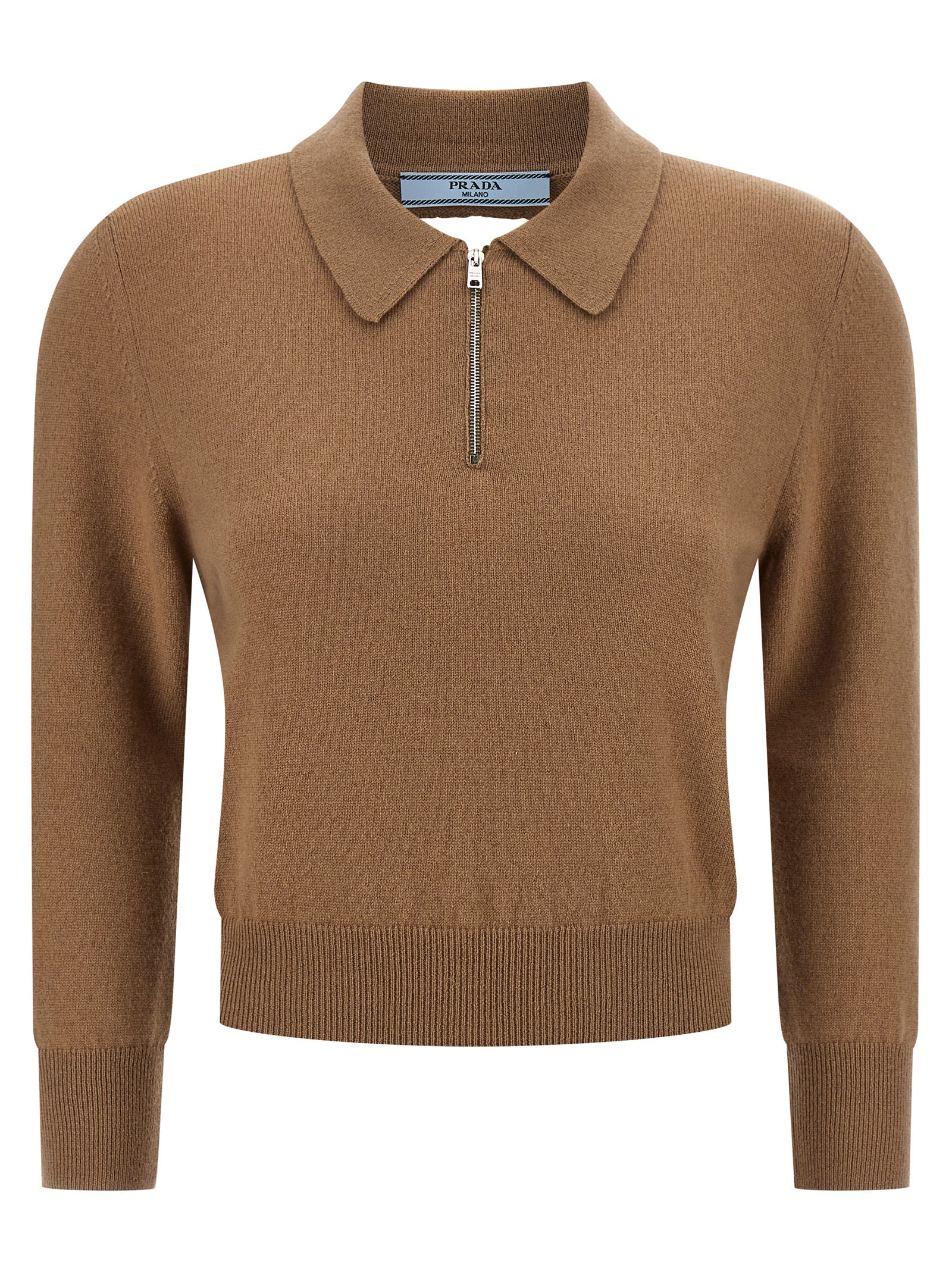 Beige Cashmere Polo Shirt