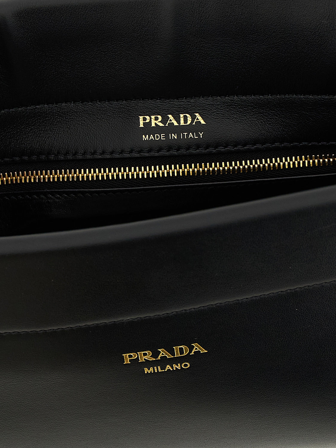 Black Calfskin Shoulder Bag