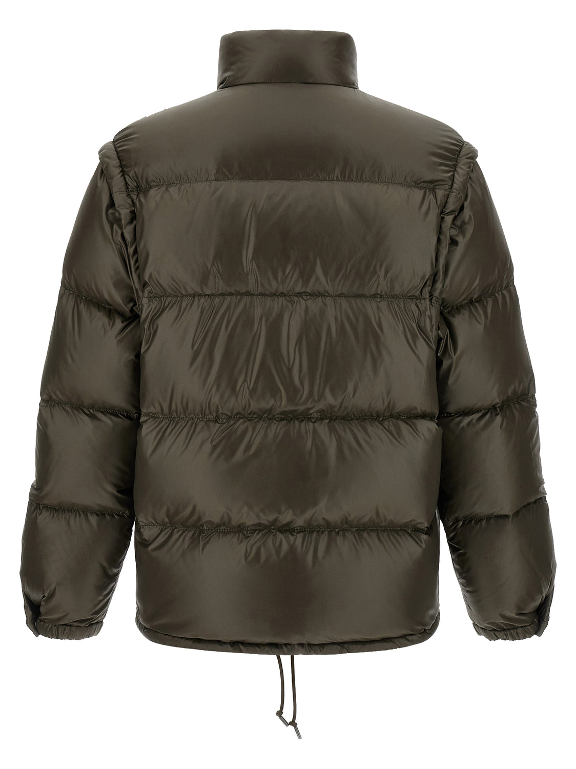 Gray Recycled Polyamide Full-Length Jacket