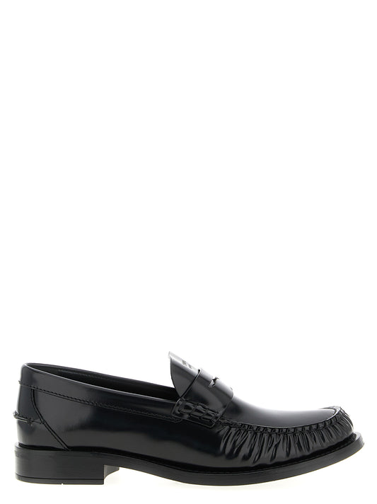 Black Calfskin Slip-On Loafers