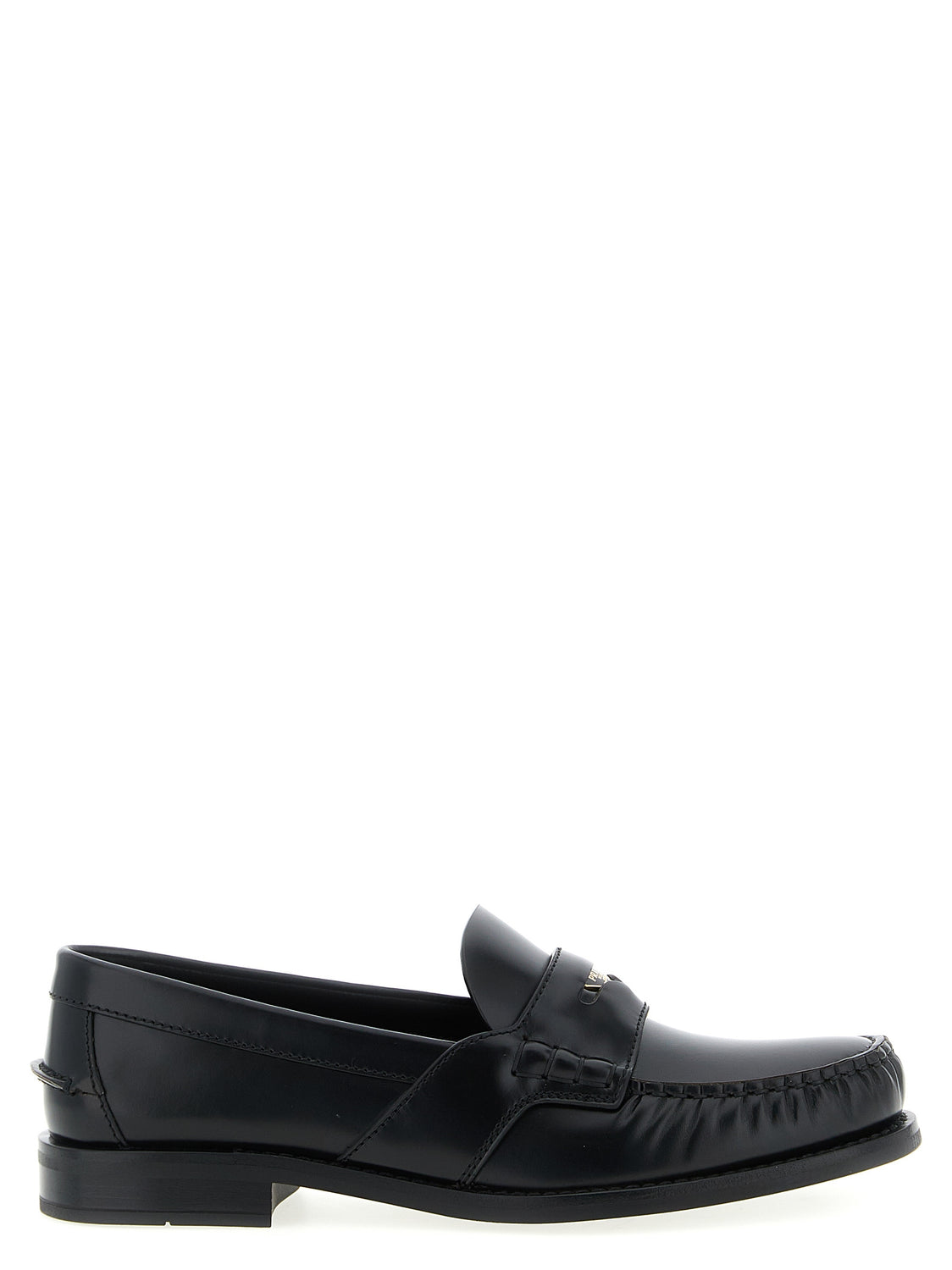 Black Calfskin Slip-On Loafers