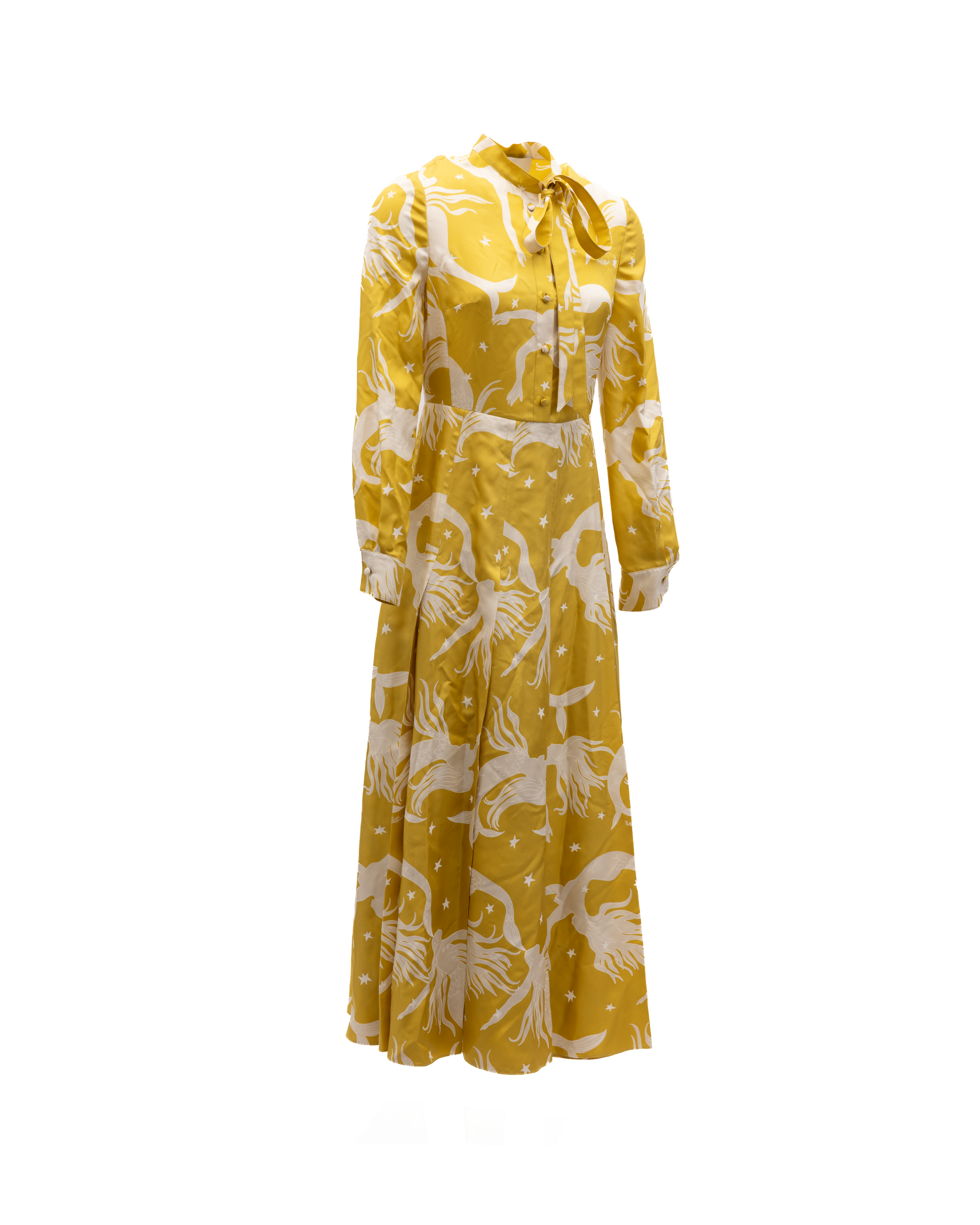 Yellow Silk Dress