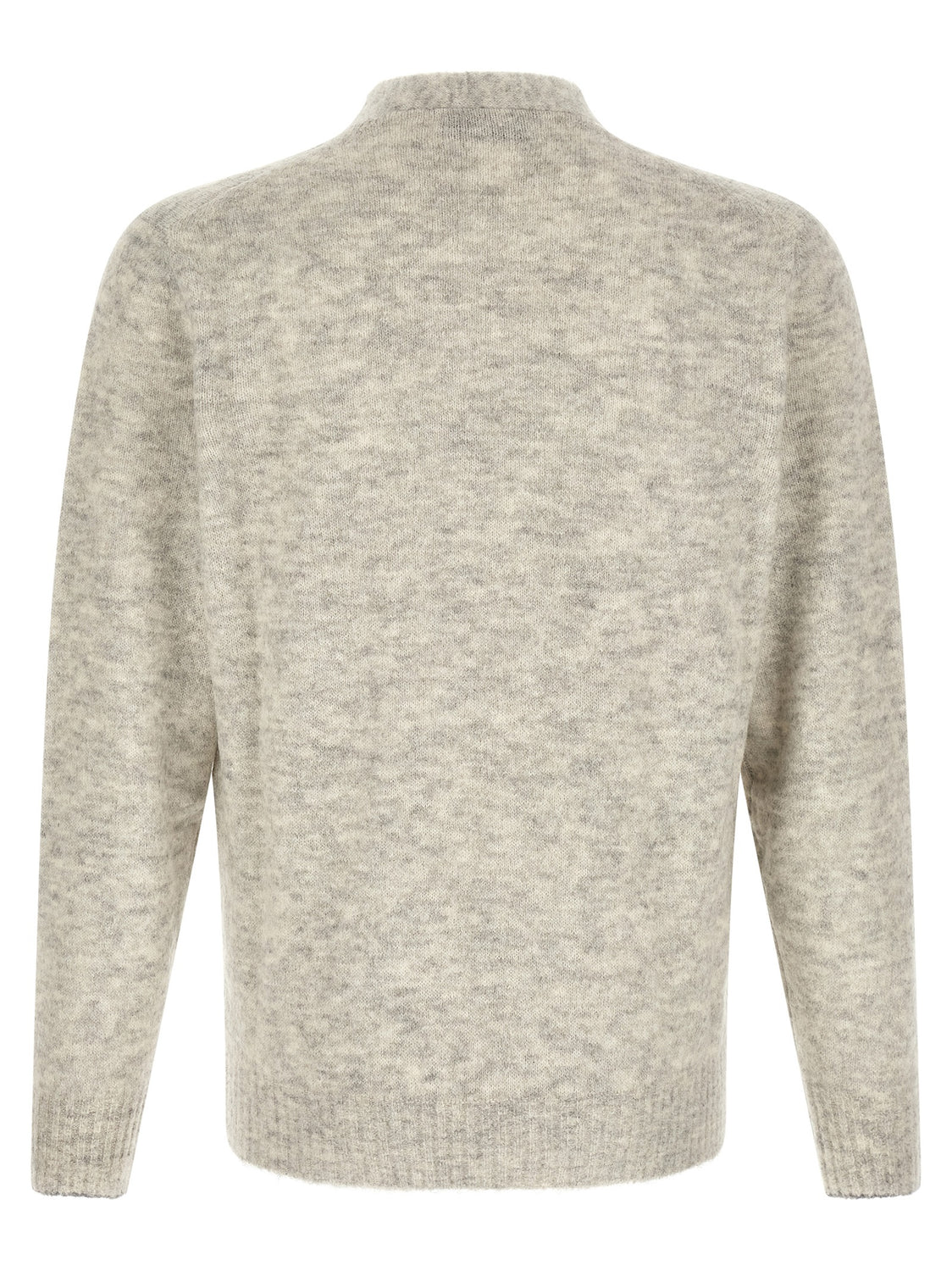 Gray Alpaca Leather Cardigan