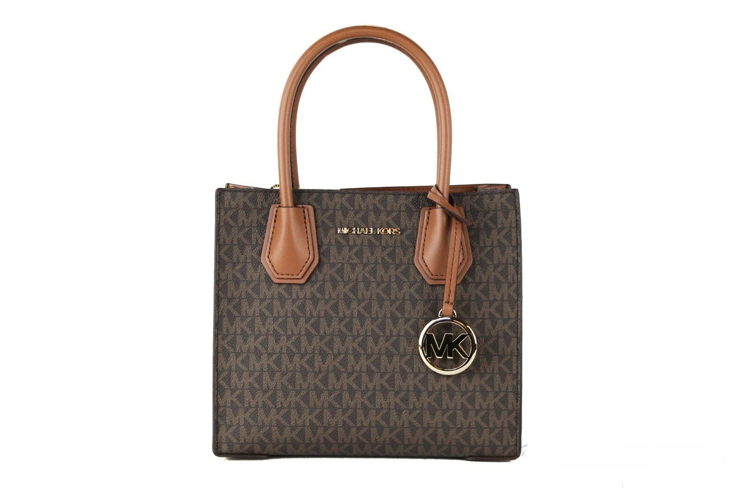 MICHAEL KORS Mercer 35S1GM9M2B Medium Logo And Leather Accordion Crossbody Bag In Brown