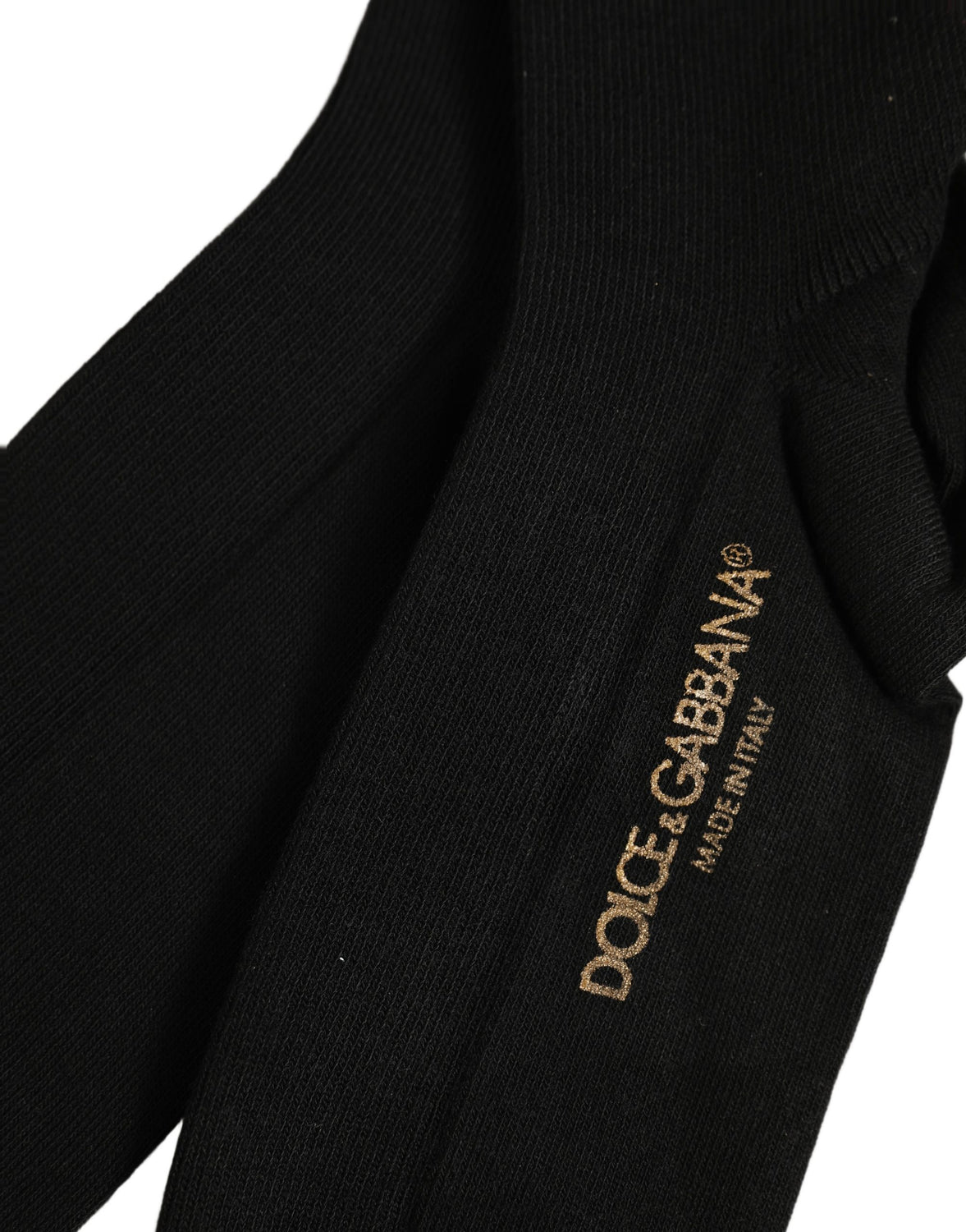 Black Viscose Logo Over The Calf Accessory Socks