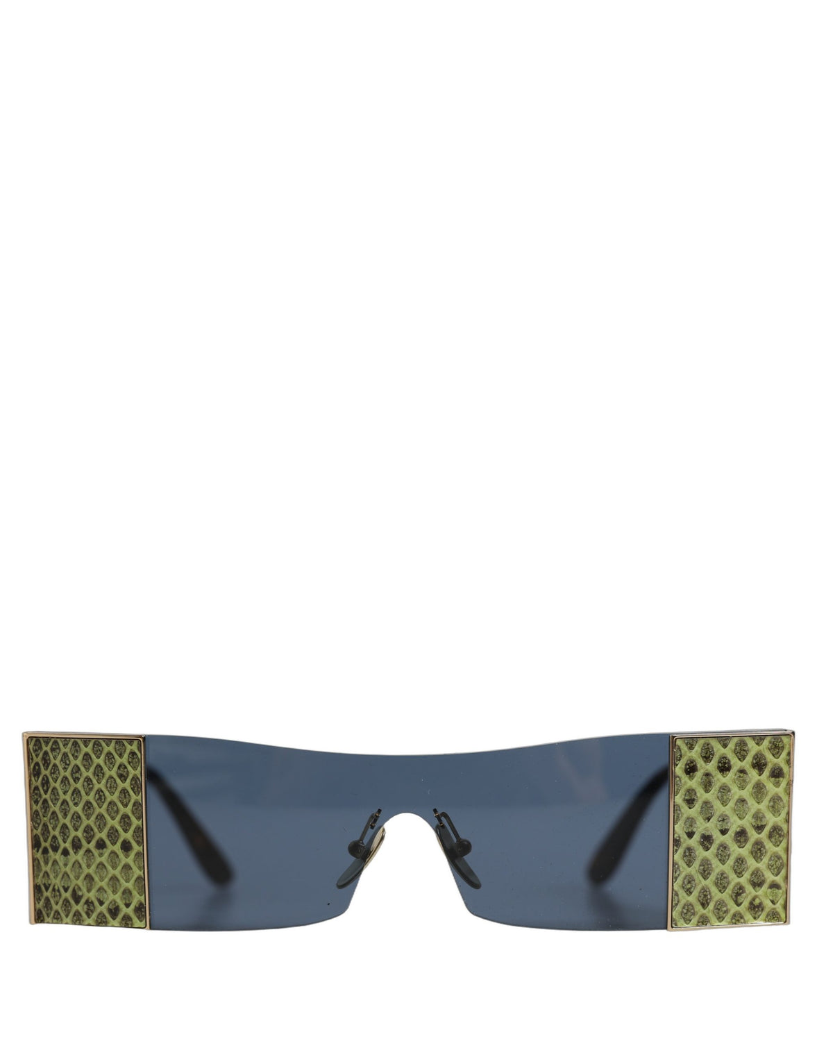 Gold Metal DG2263 Rectangle Snakeskin Frame Sunglasses