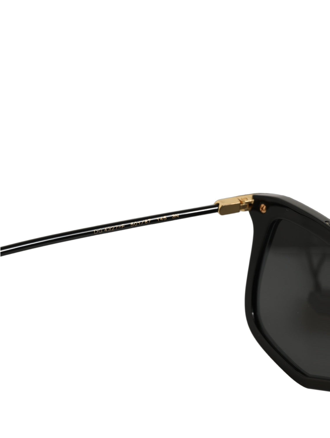 Black DG4327F Double Bridge Square Frame Sunglasses