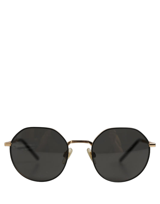 Gold Toned Metal Frame DG2286 Round Eyewear Sunglasses