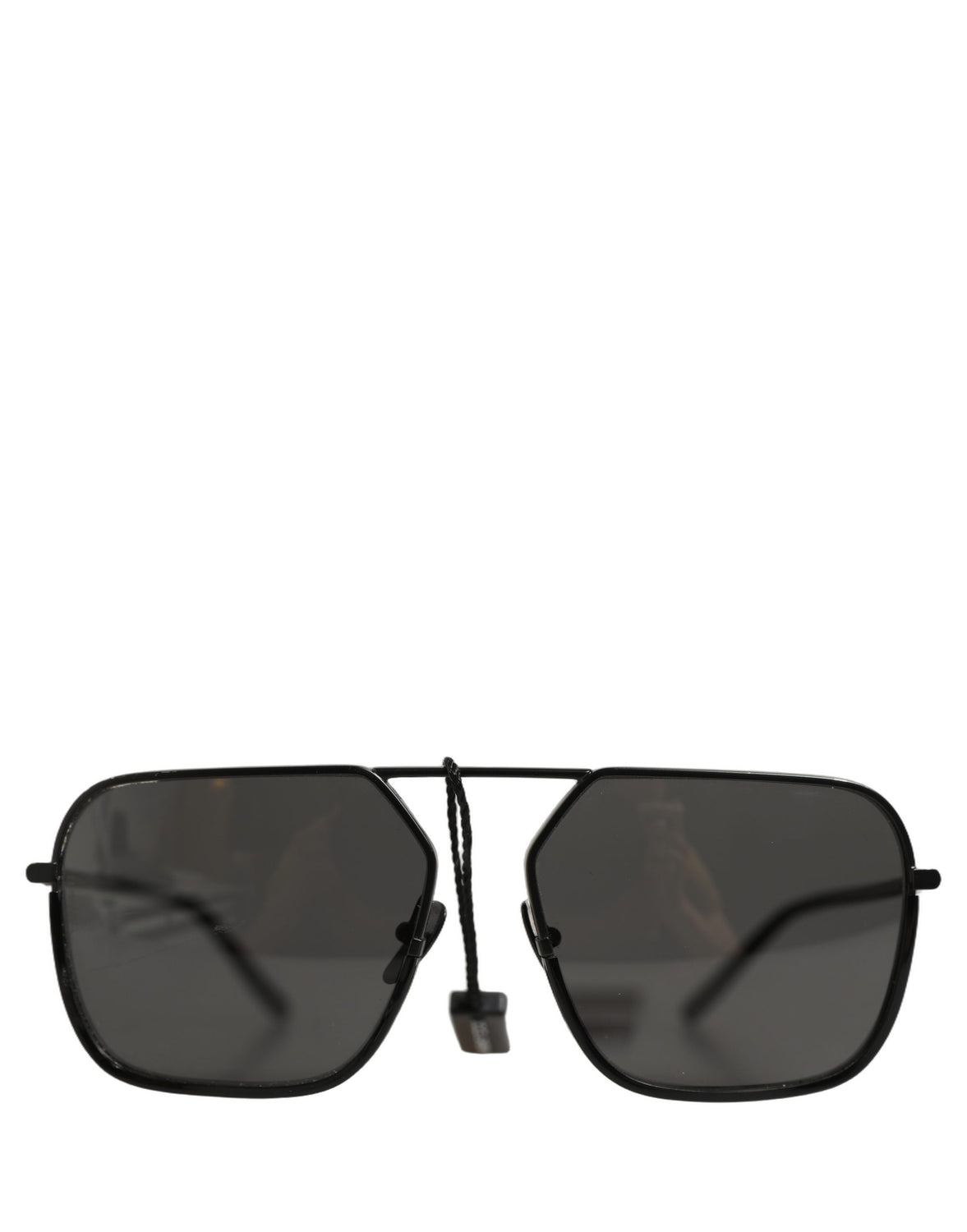 Black DG2193J Rectangular Metal Frame Eyewear Sunglasses