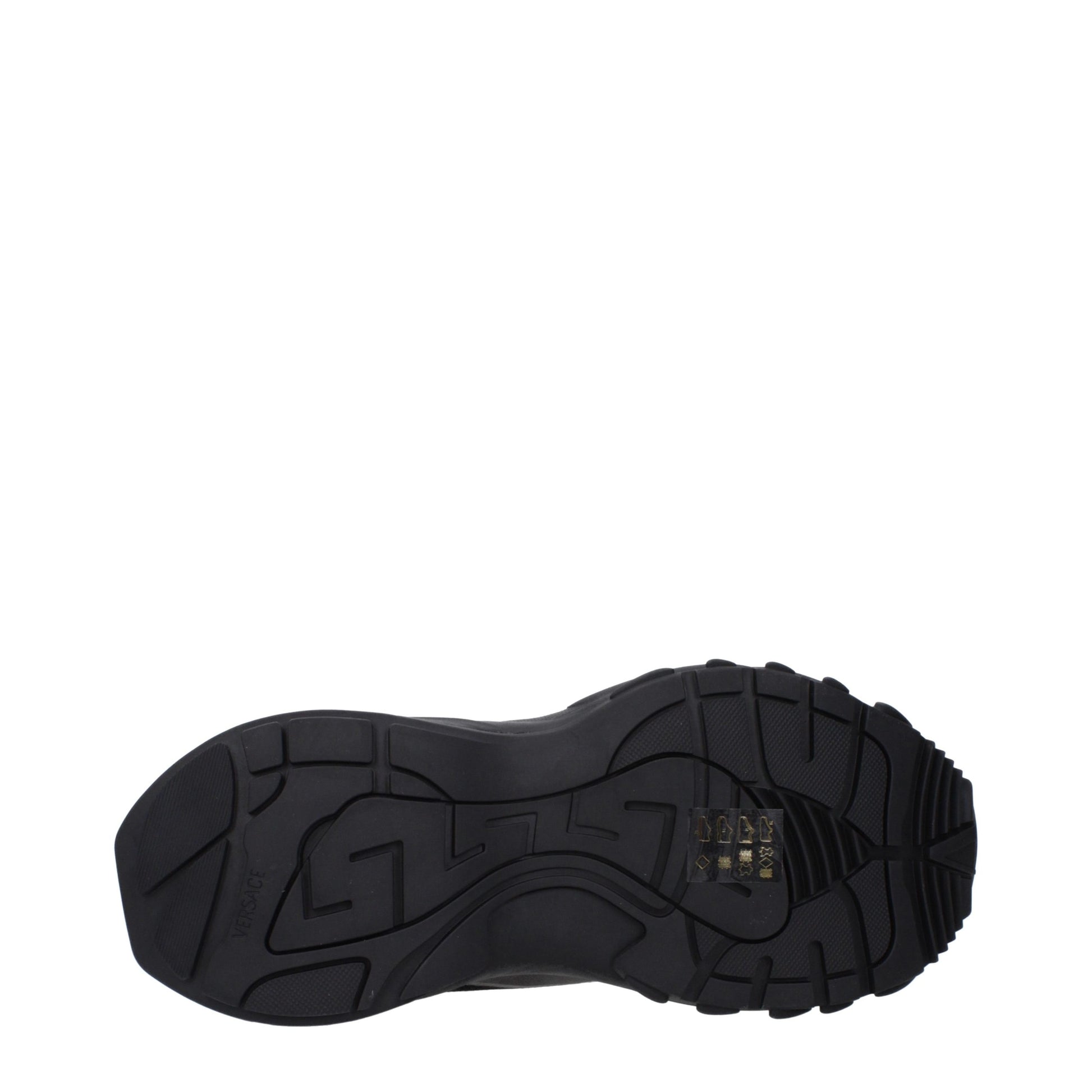 Black Fabric Chunky Sneakers