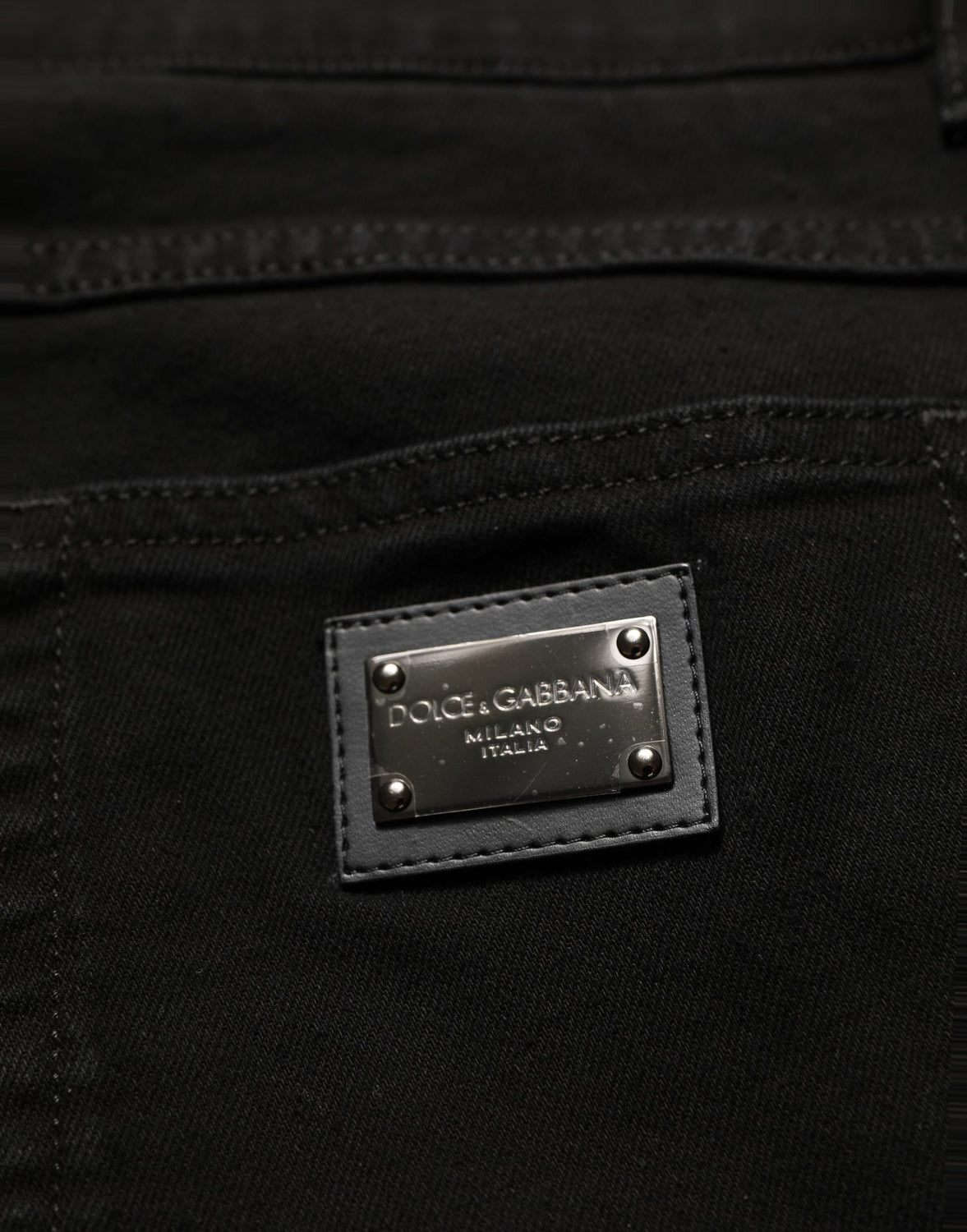 Black CottonStretch Regular Skinny Denim Jeans