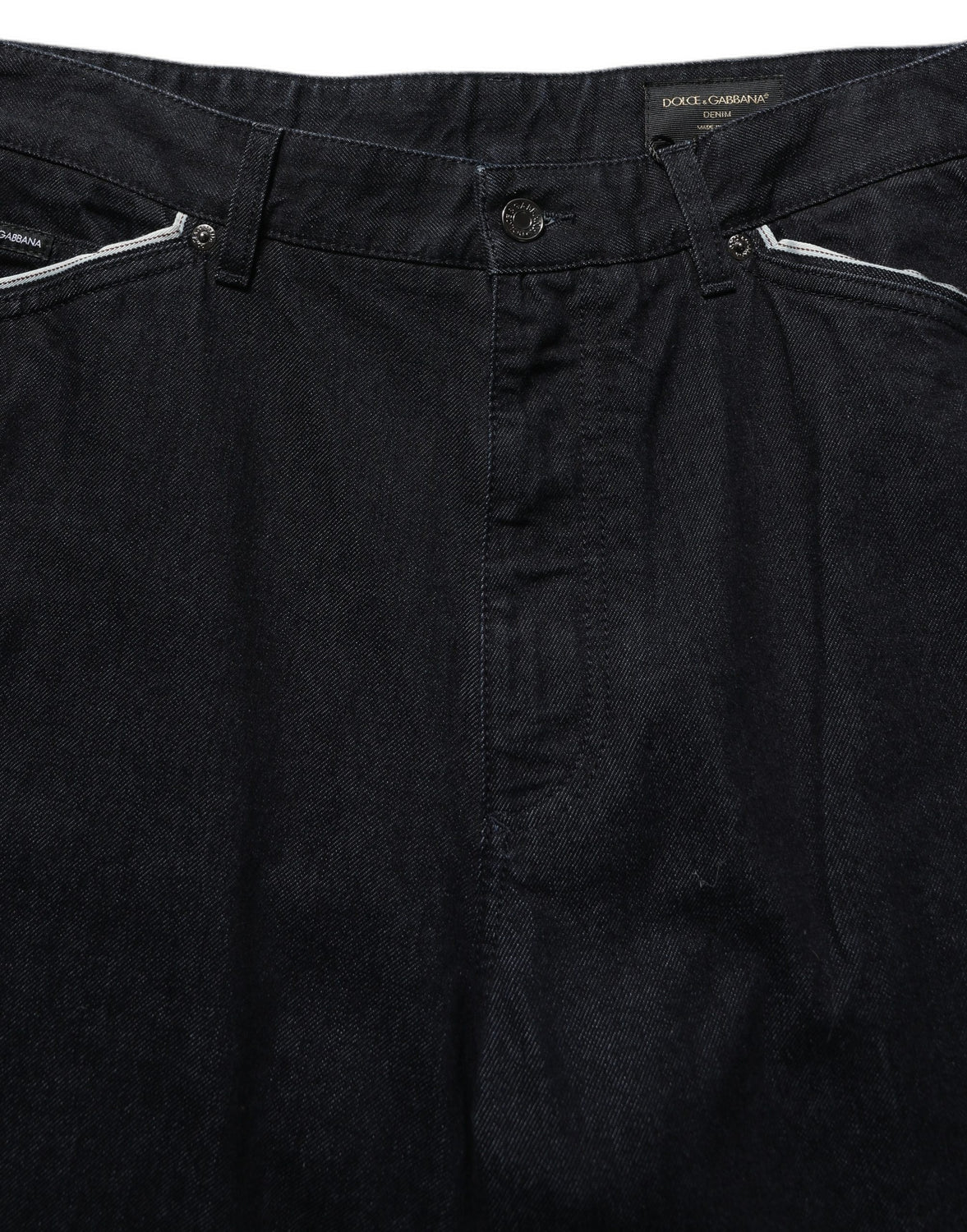 Black Cotton Stretch Straight Men Denim Jeans
