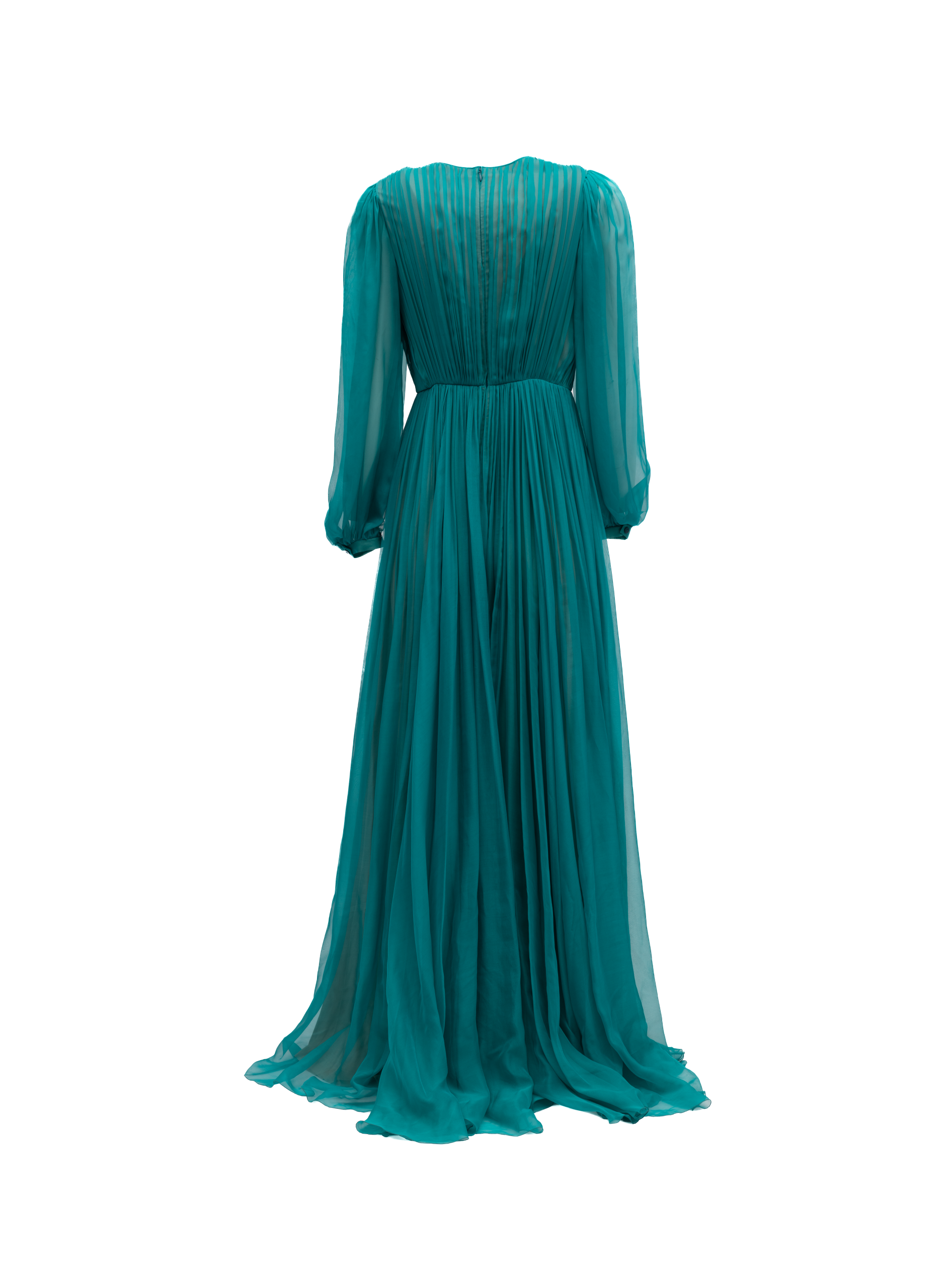 Teal Long Cocktail Dress