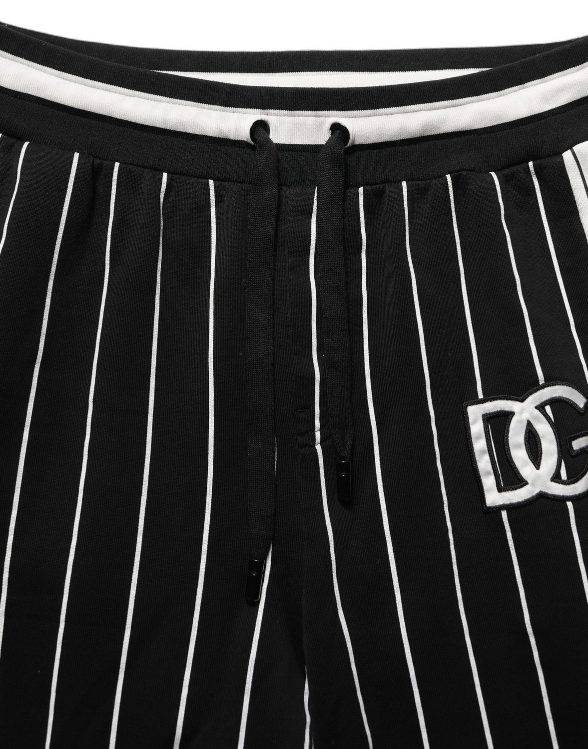 Black Striped DG Patch Men Sweatpants Pants