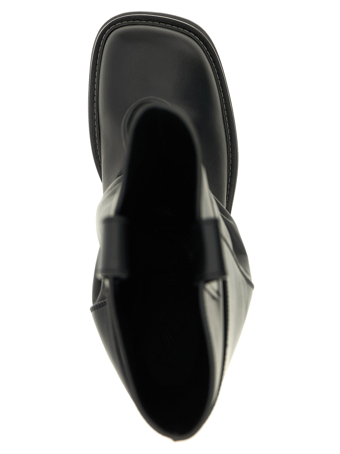 Black Calfskin Over The Knee