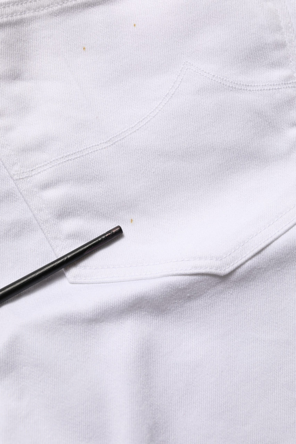 White Skinny Fit Mid Waist Men Denim Trouser Jeans