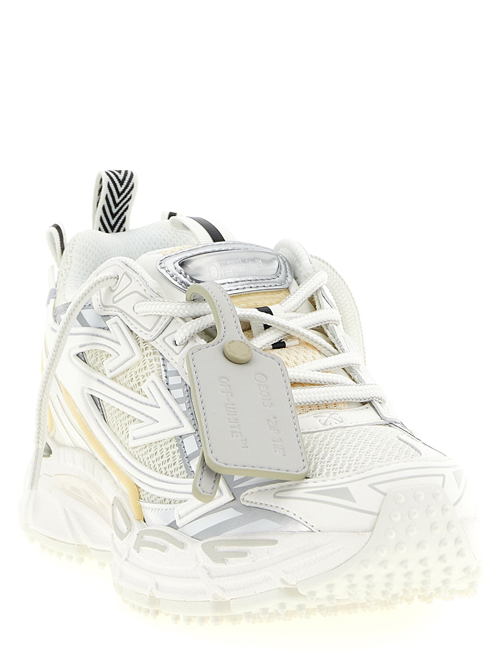 White Polyethylene Athletic Sneakers