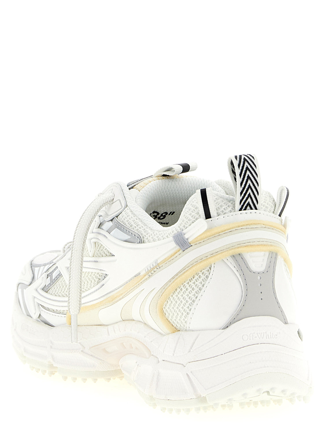 White Polyethylene Athletic Sneakers