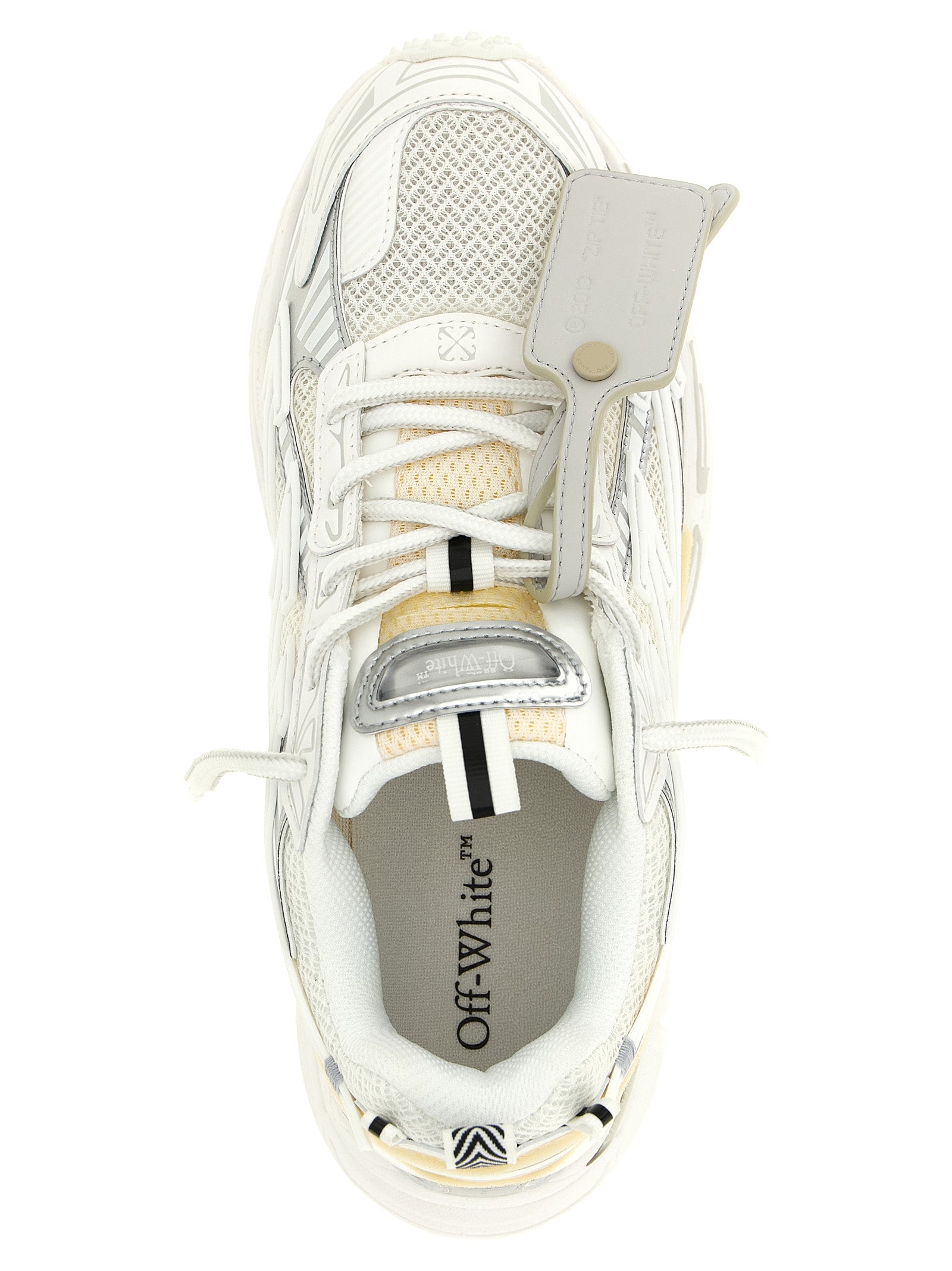 White Polyethylene Athletic Sneakers