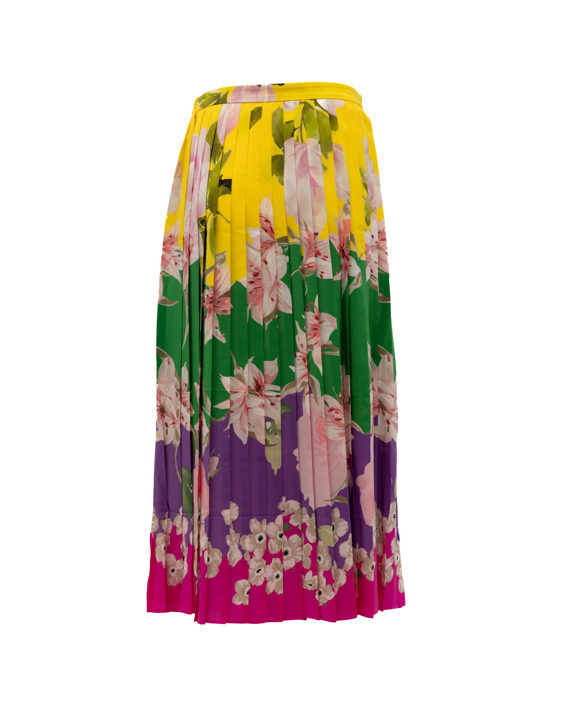 Plated Floral Skirt