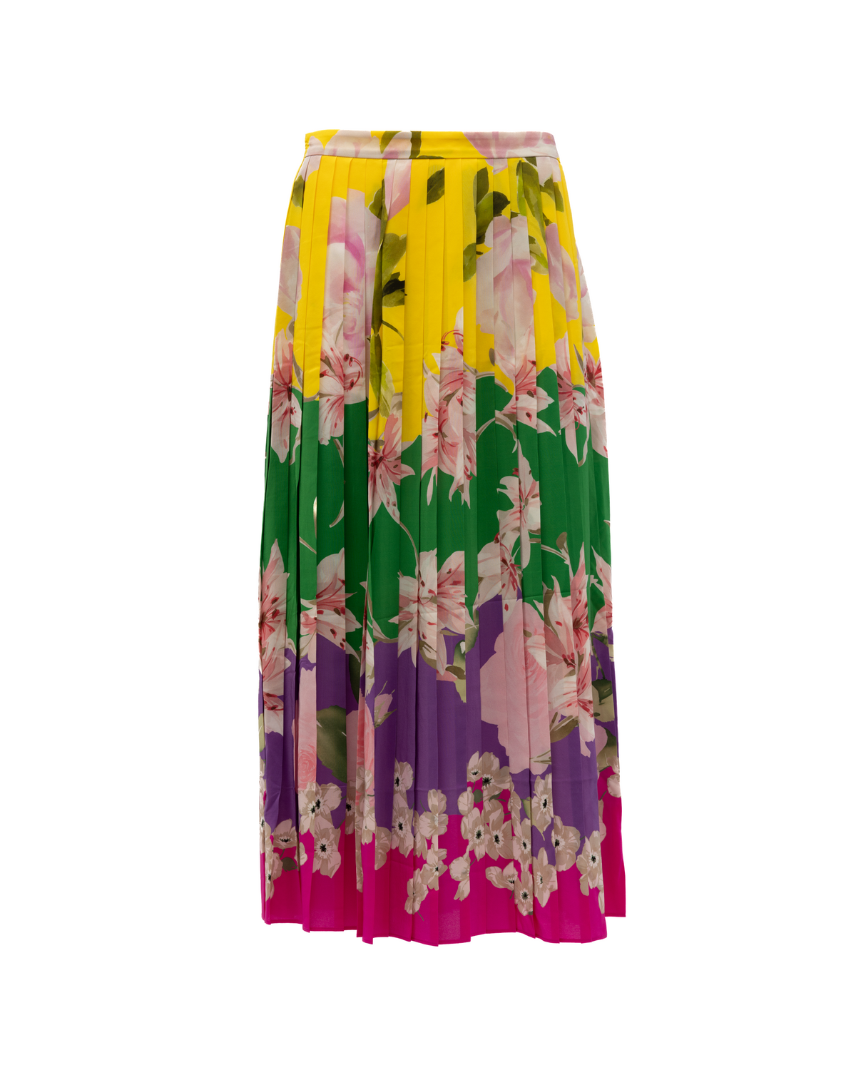 Plated Floral Skirt