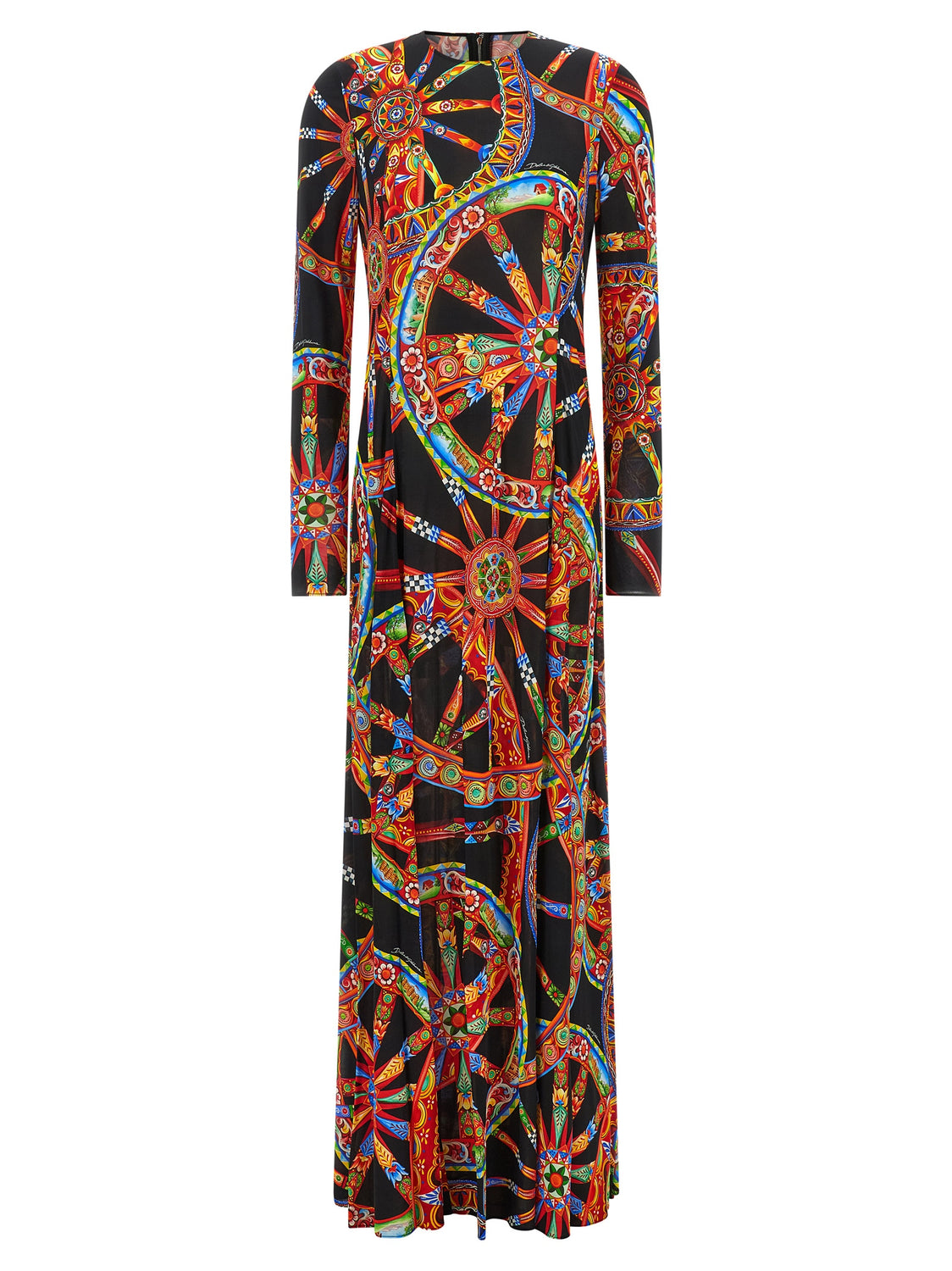 Multicolor Viscose Long Dress