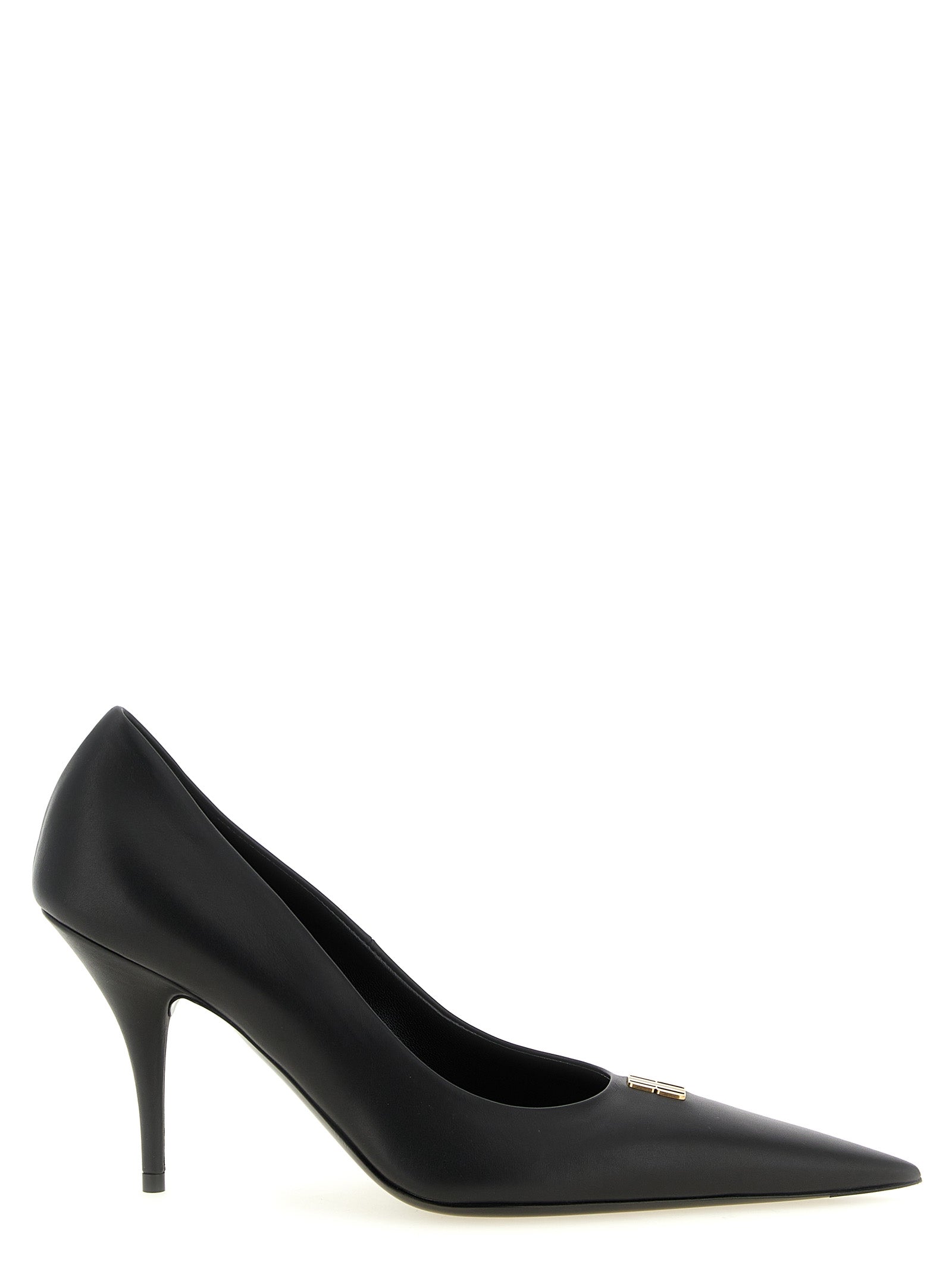 Black Calfskin High Heel Pumps