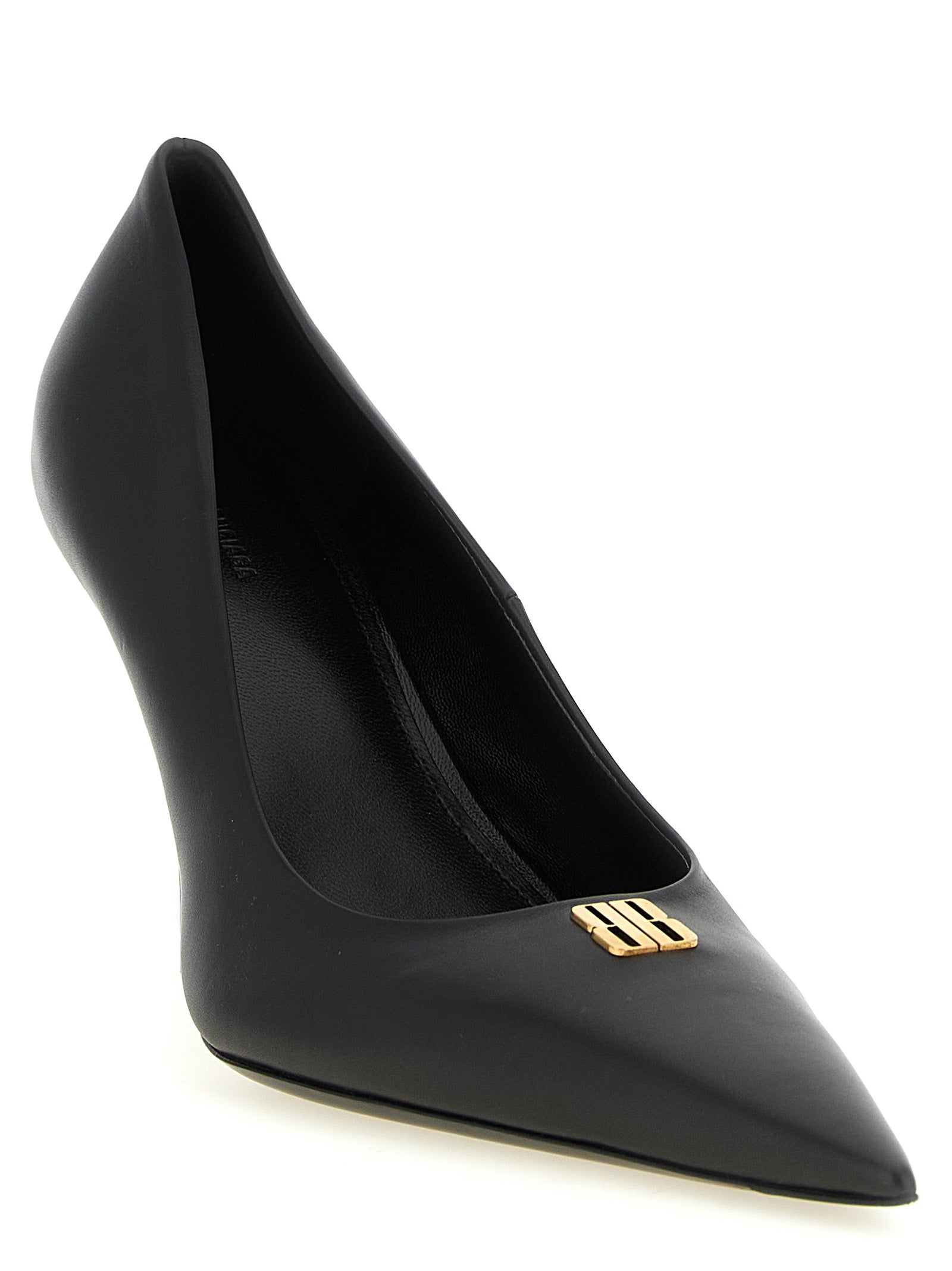 Black Calfskin High Heel Pumps