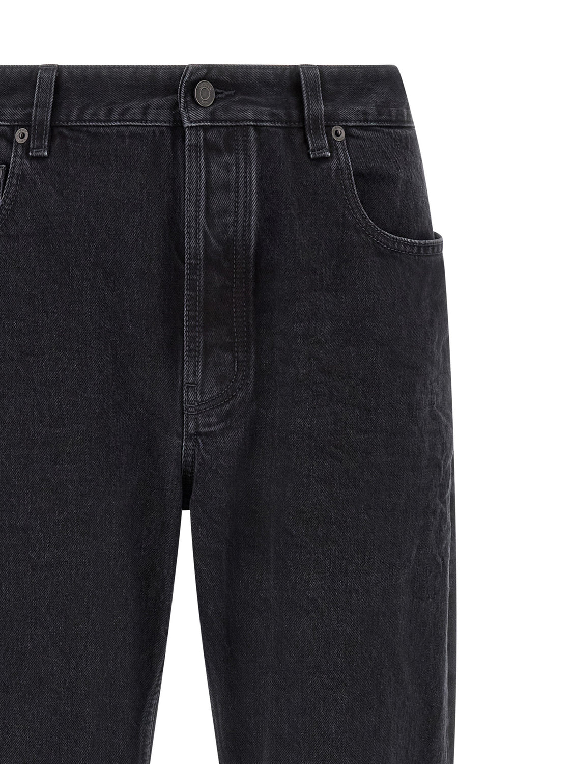 Black Cotton Relaxed Fit Jeans