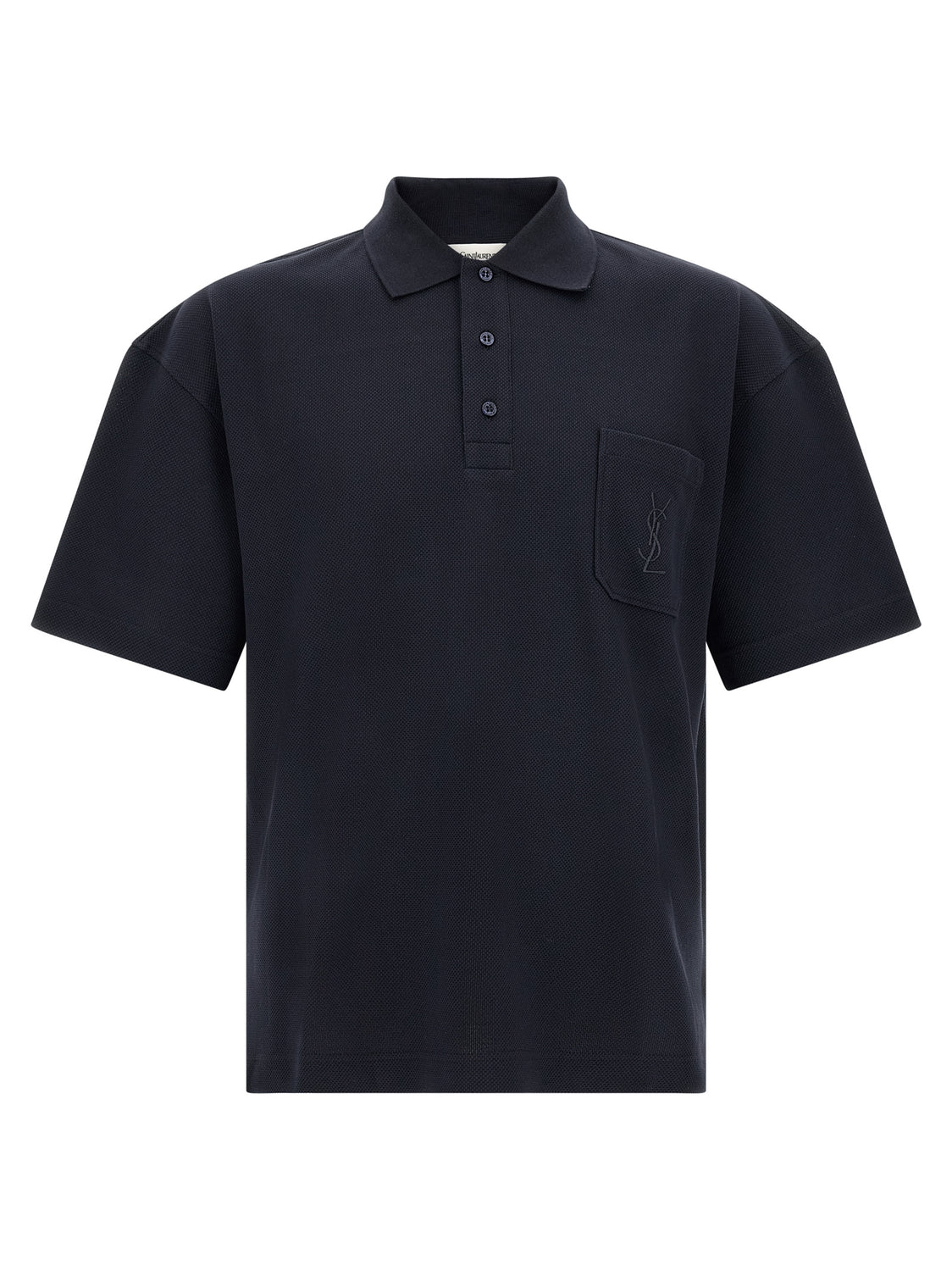 Blue Cotton Polo Shirt