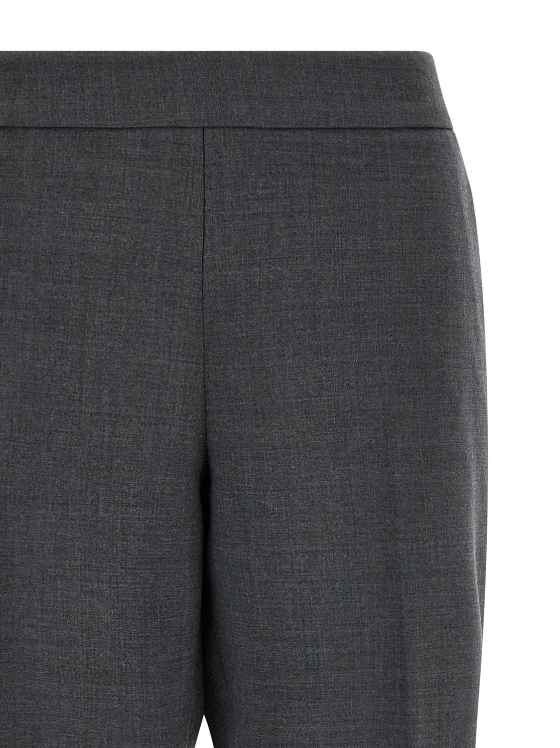 Gray Polyester Cropped Pants