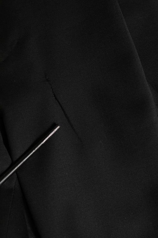 Black Wool Stretch Formal Dress Trouser