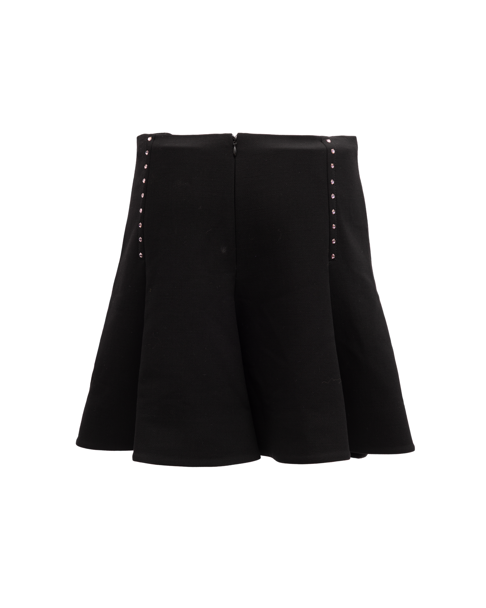 Mini Black Skirt with Gold Details