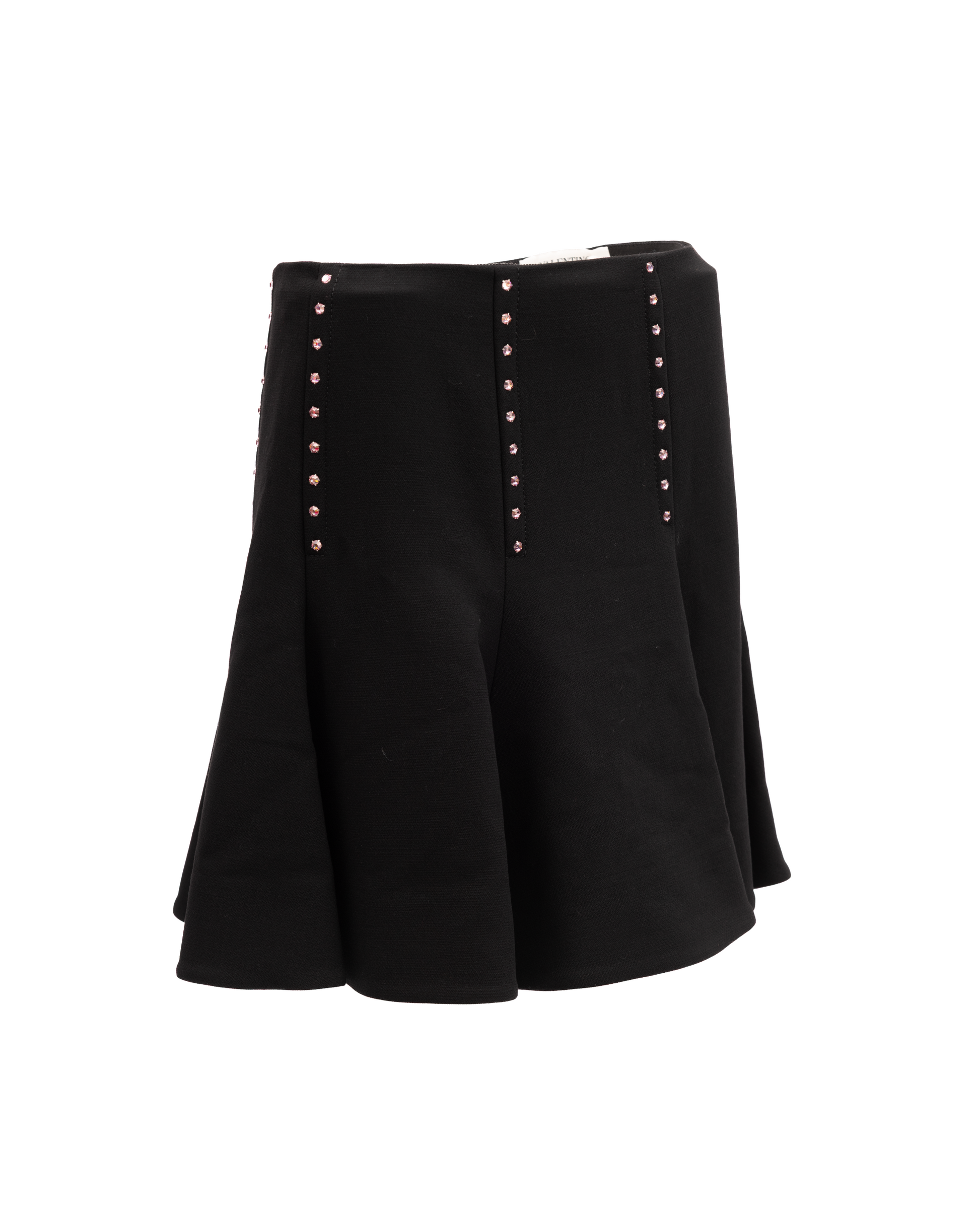 Mini Black Skirt with Gold Details