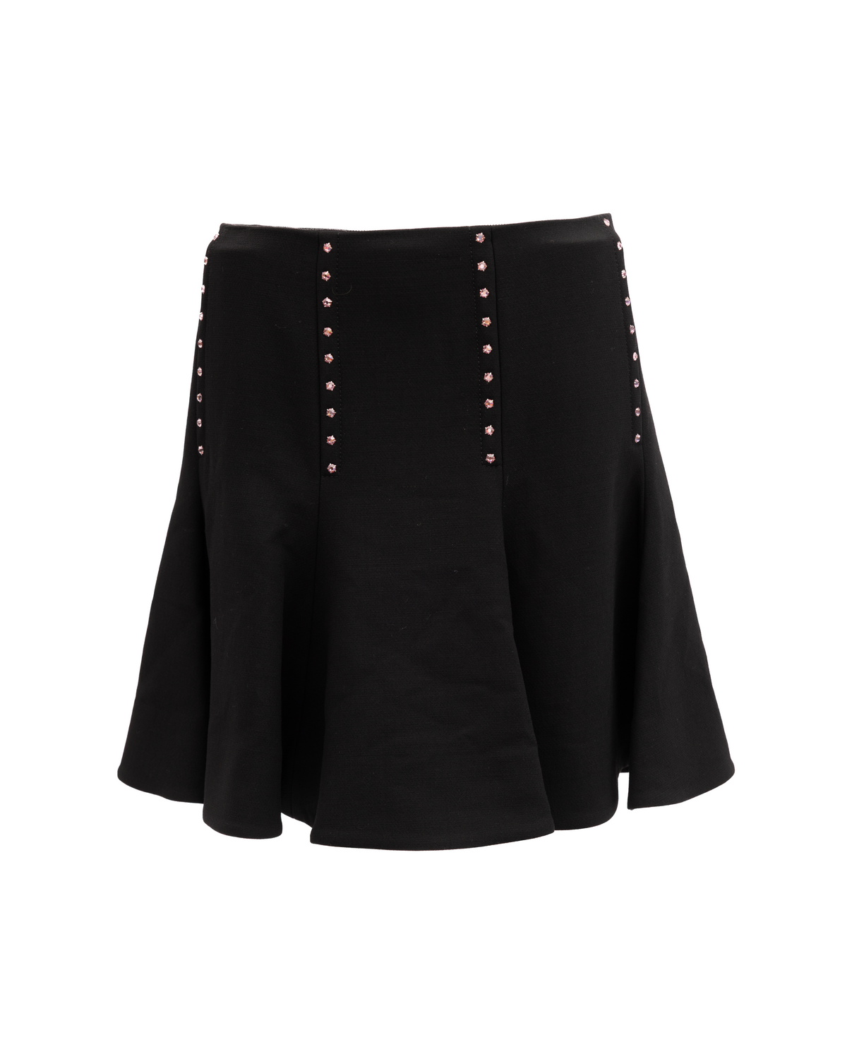 Mini Black Skirt with Gold Details