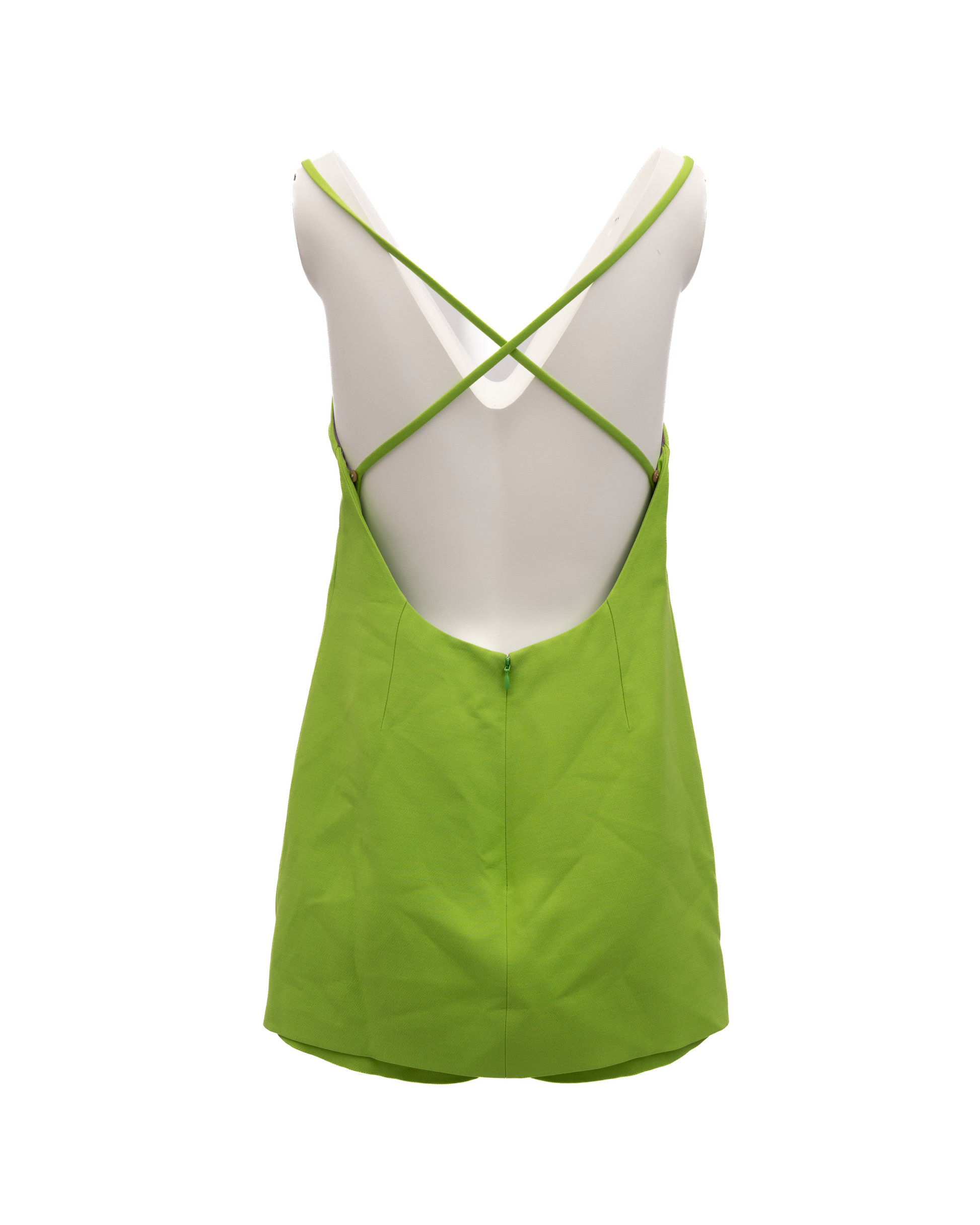 Neon Green Open Back Dress